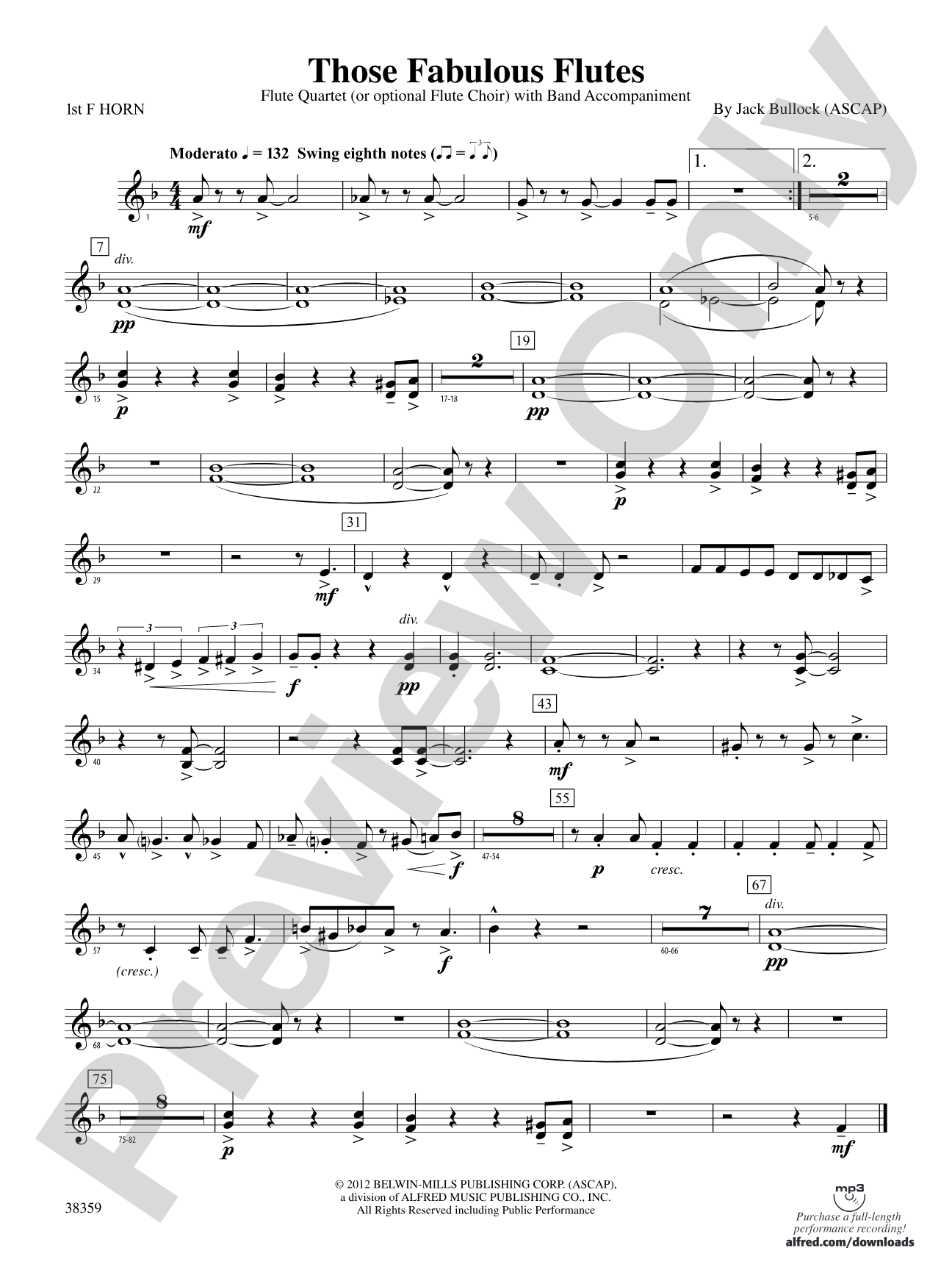 Those Fabulous Flutes: 1st F Horn