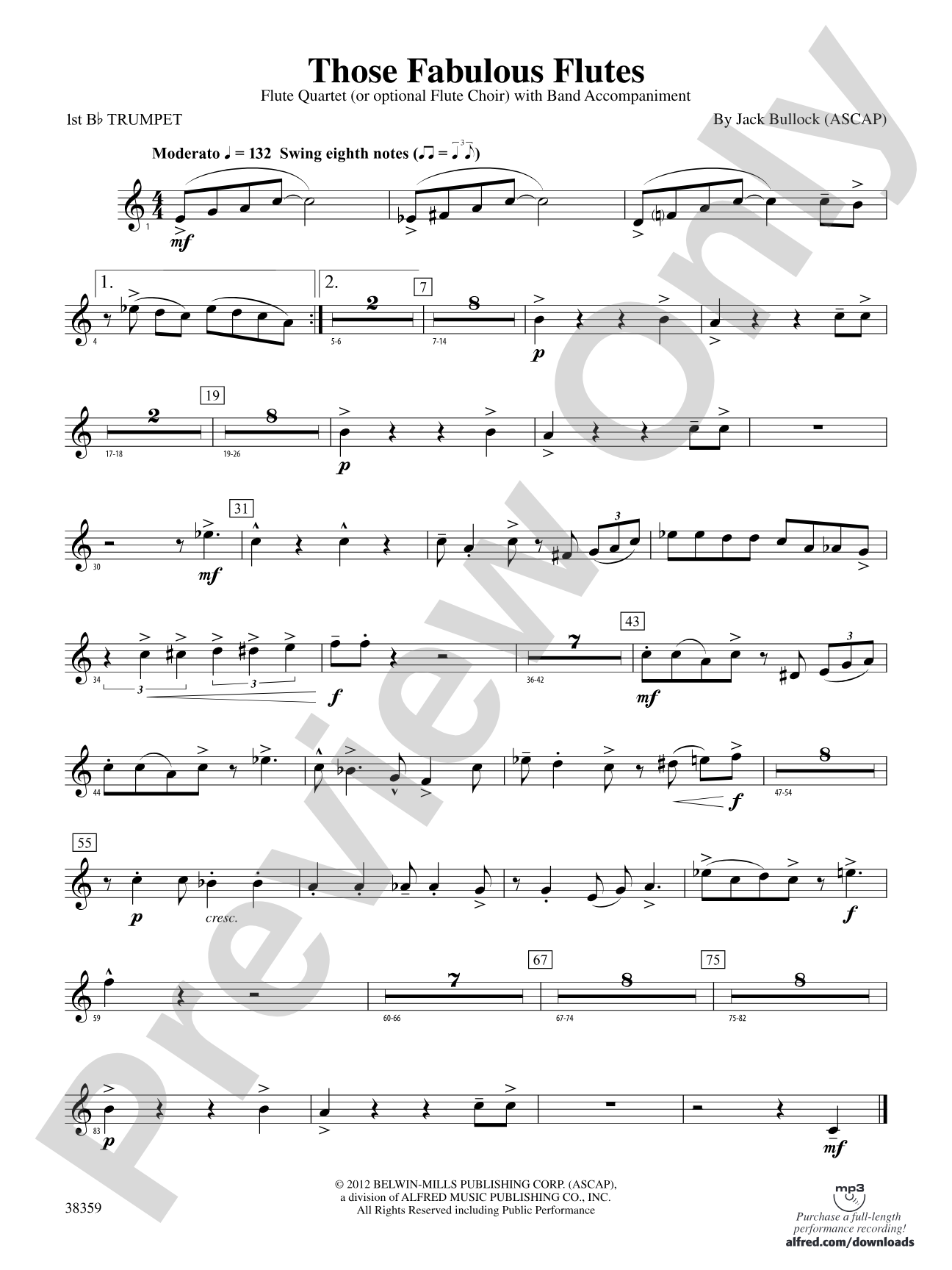 Those Fabulous Flutes: 1st B-flat Trumpet