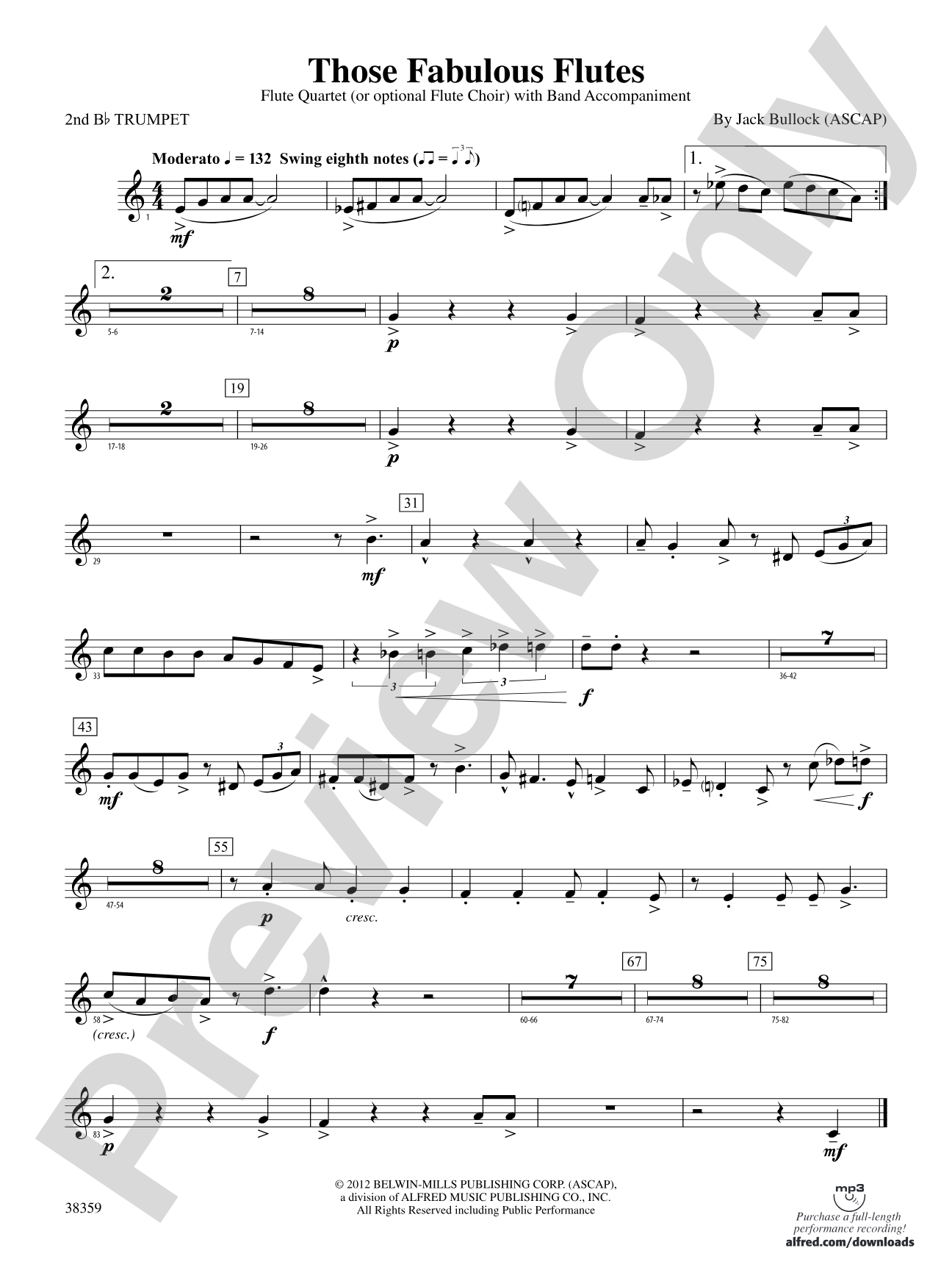 Those Fabulous Flutes: 2nd B-flat Trumpet