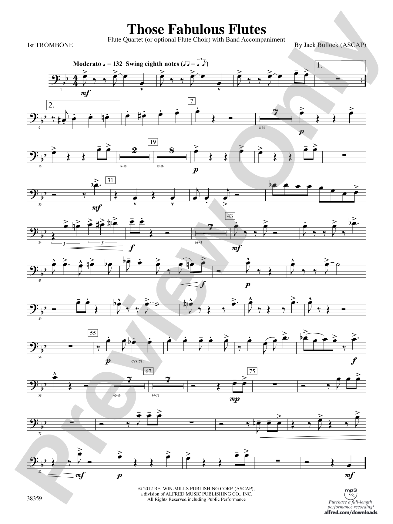 Those Fabulous Flutes: 1st Trombone