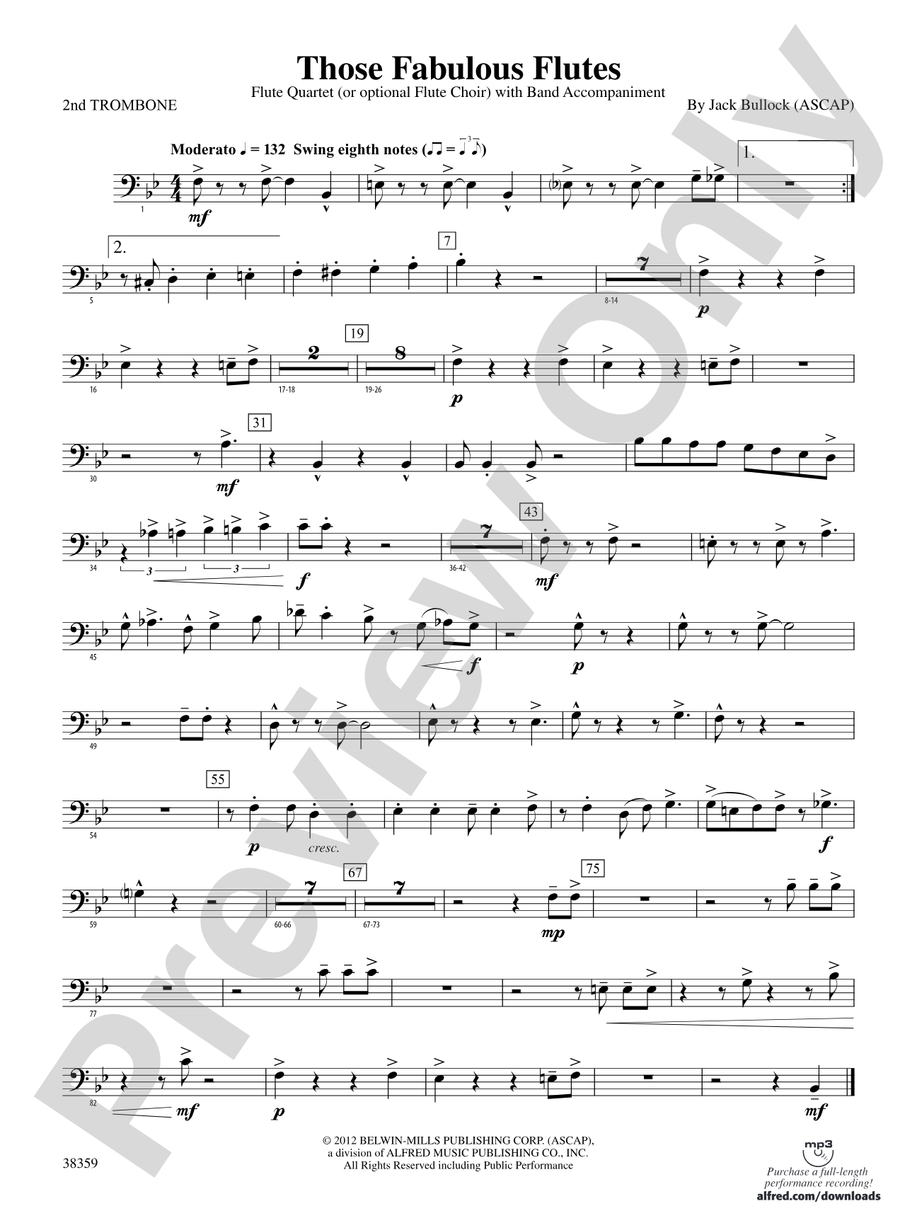 Those Fabulous Flutes: 2nd Trombone