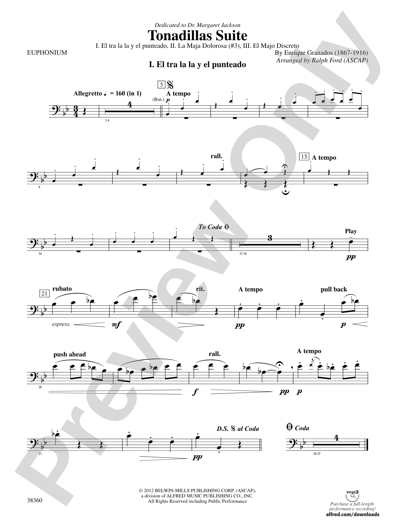 Tonadillas Suite: Baritone B.C.