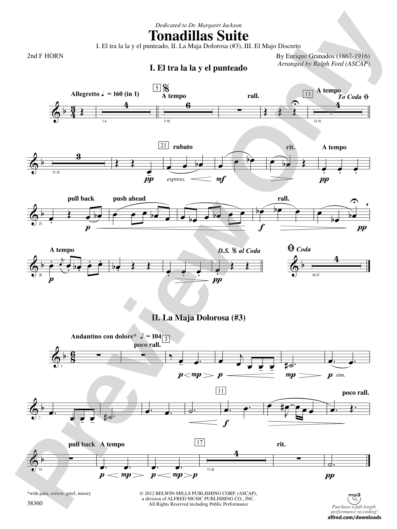 Tonadillas Suite: 2nd F Horn