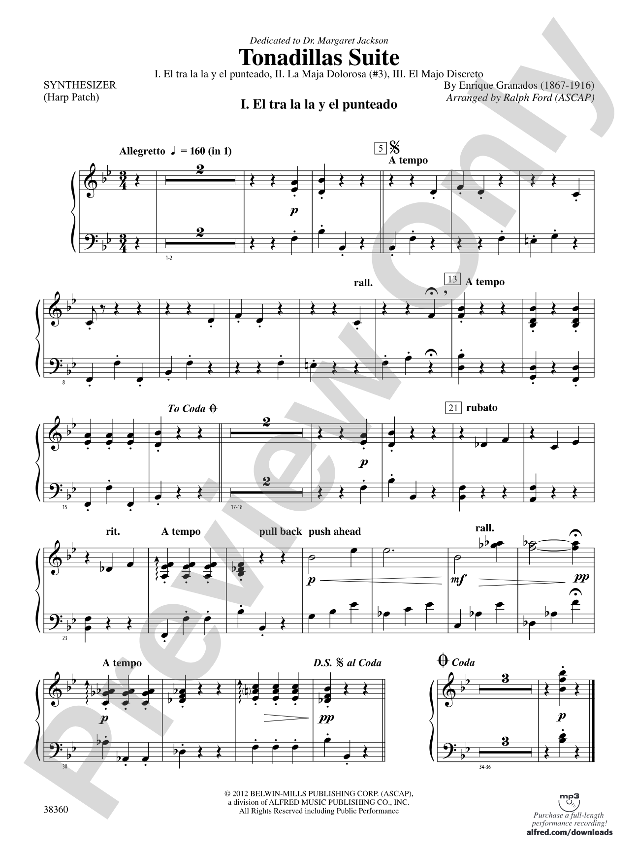Tonadillas Suite: Synthesizer