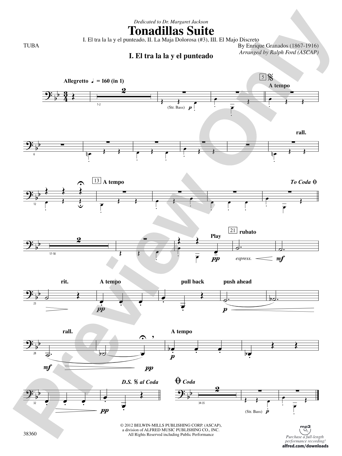Tonadillas Suite: Tuba