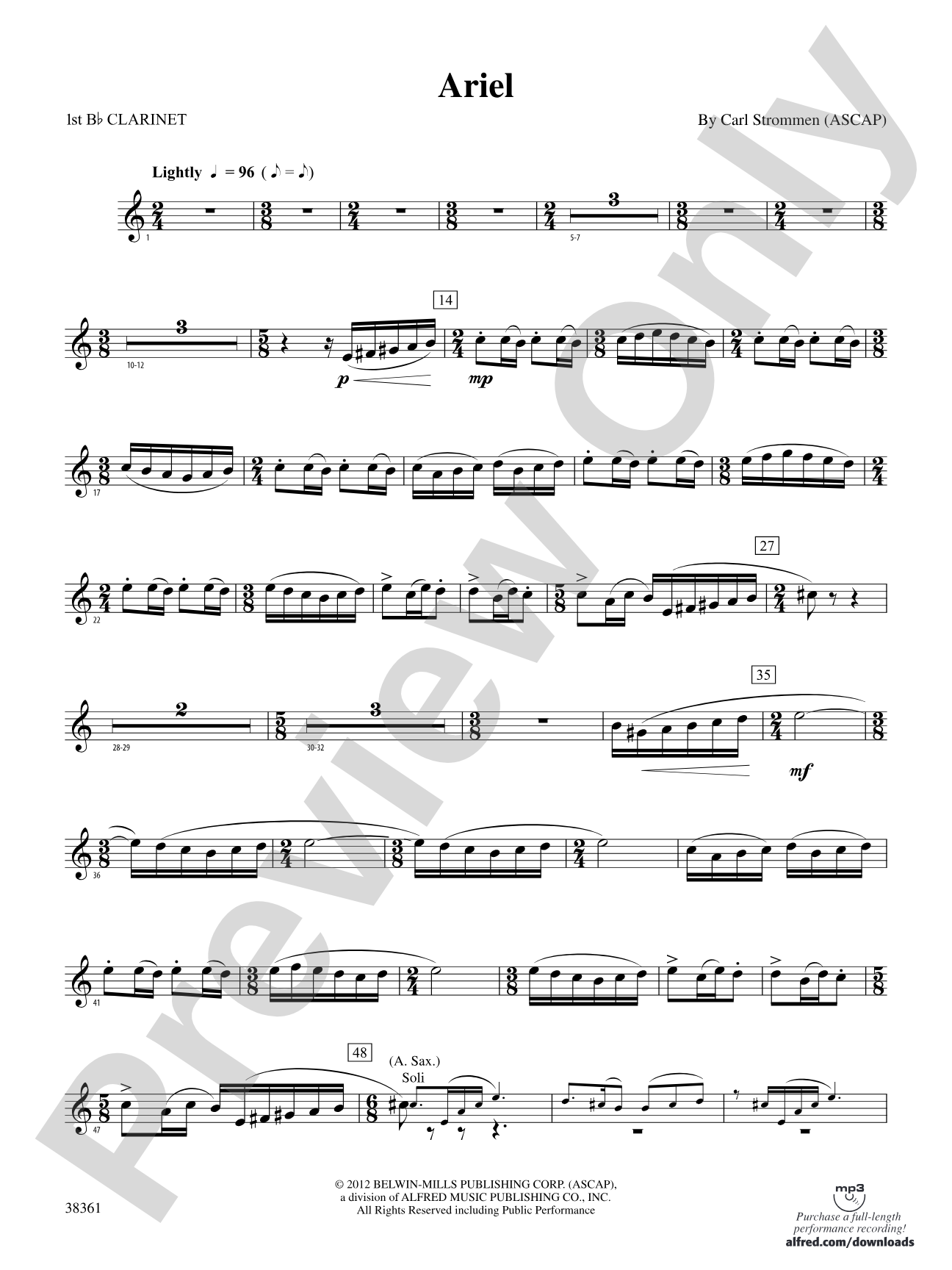 Ariel: 1st B-flat Clarinet