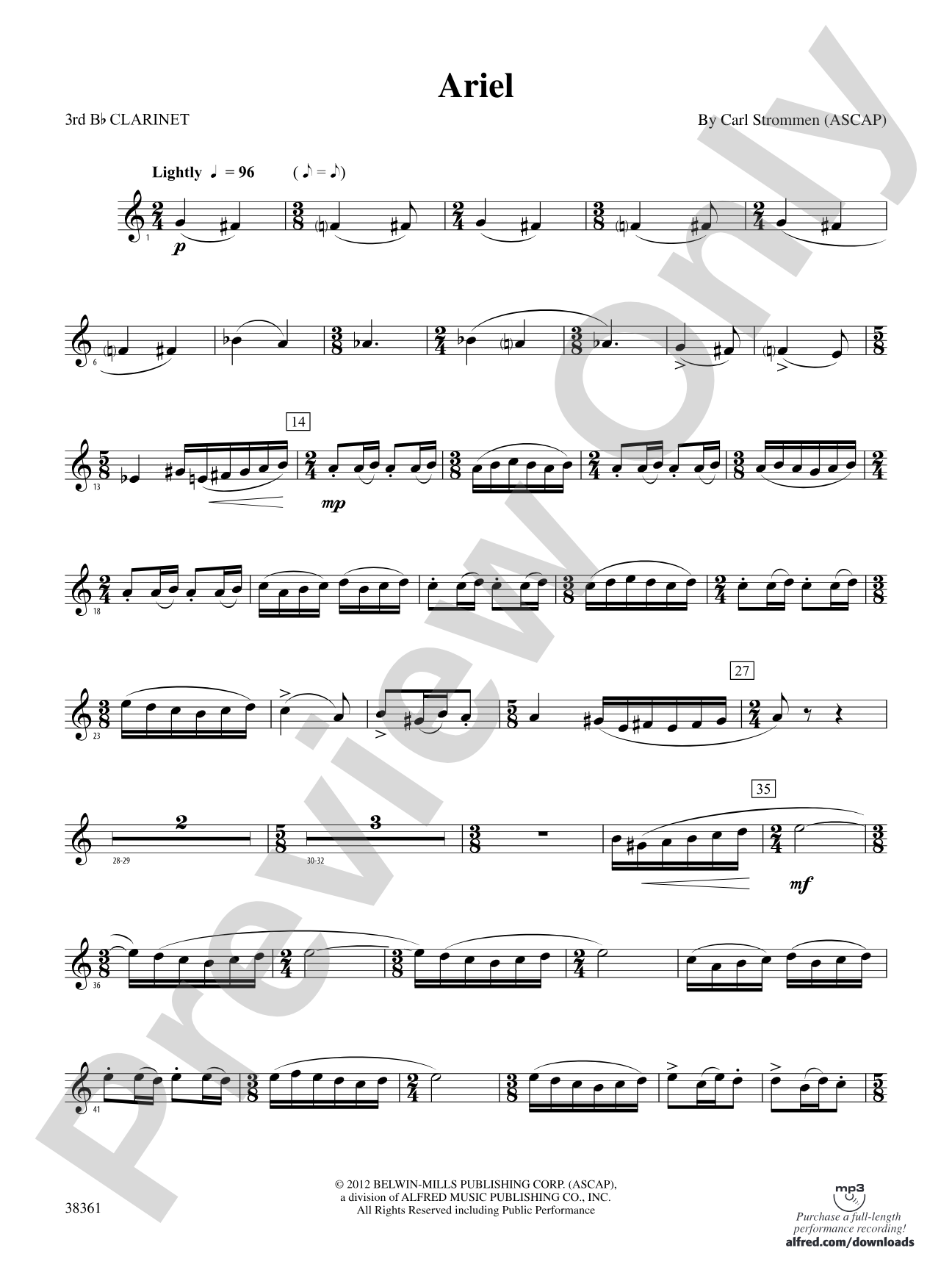 Ariel: 3rd B-flat Clarinet
