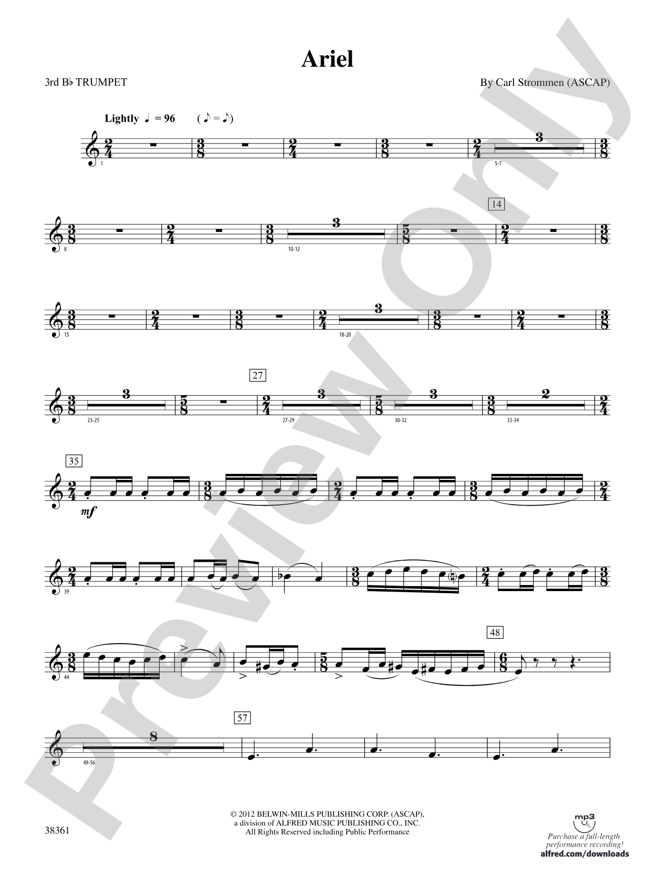 Ariel: 3rd B-flat Trumpet