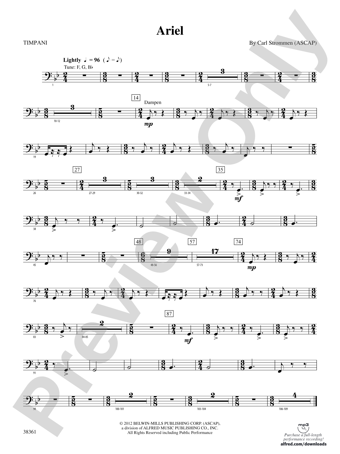 Ariel: Timpani