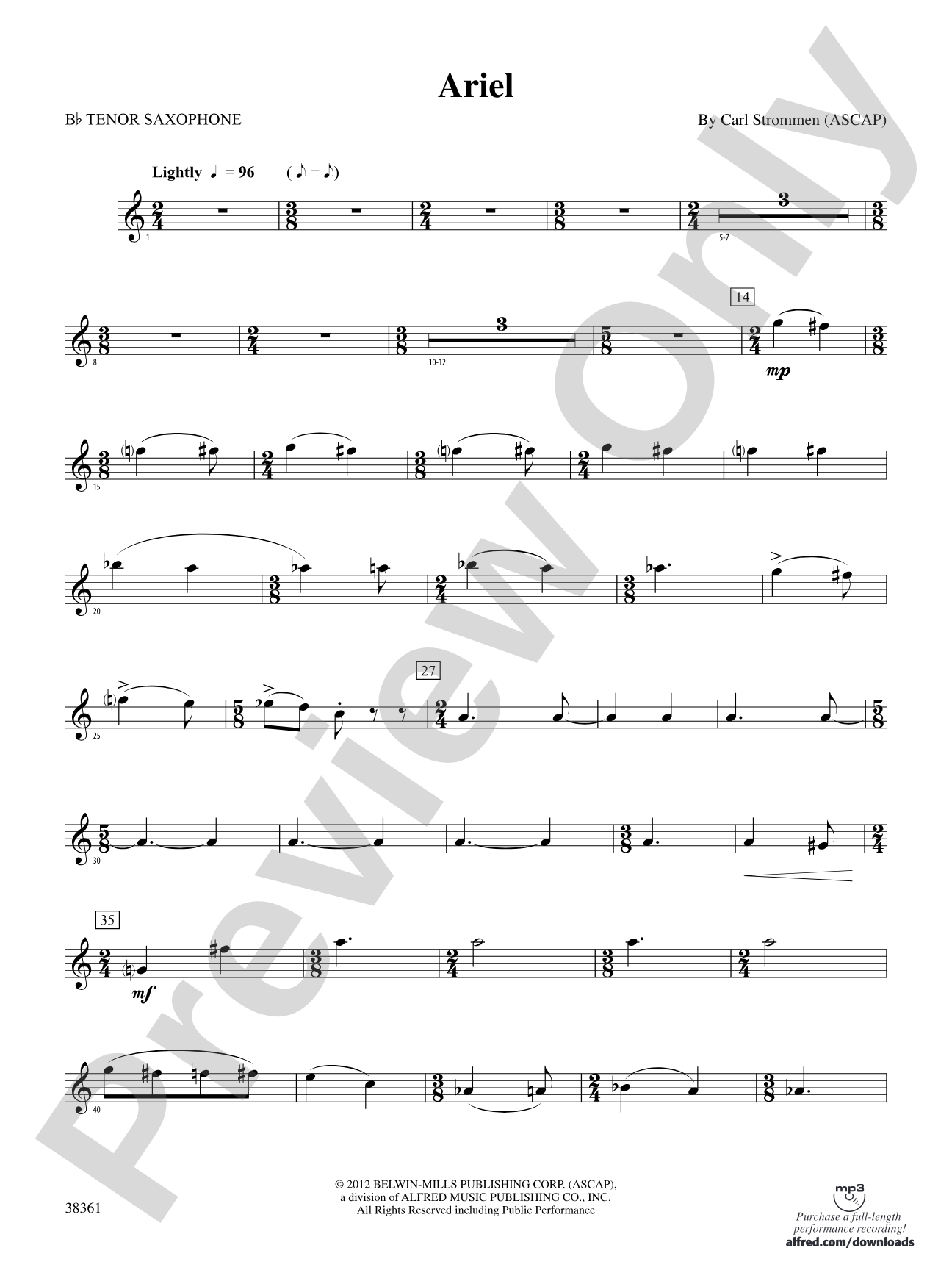 Ariel: B-flat Tenor Saxophone