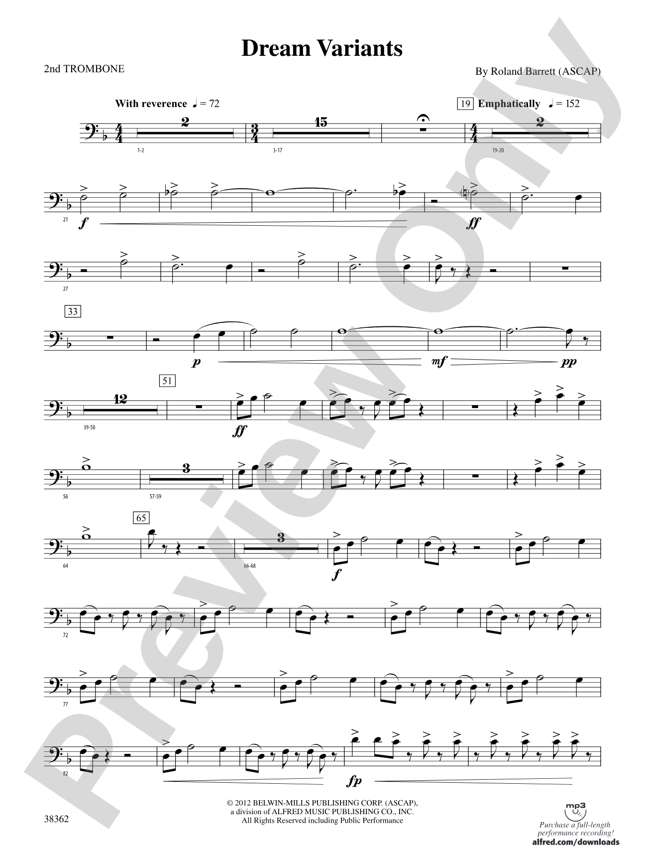 Dream Variants: 2nd Trombone