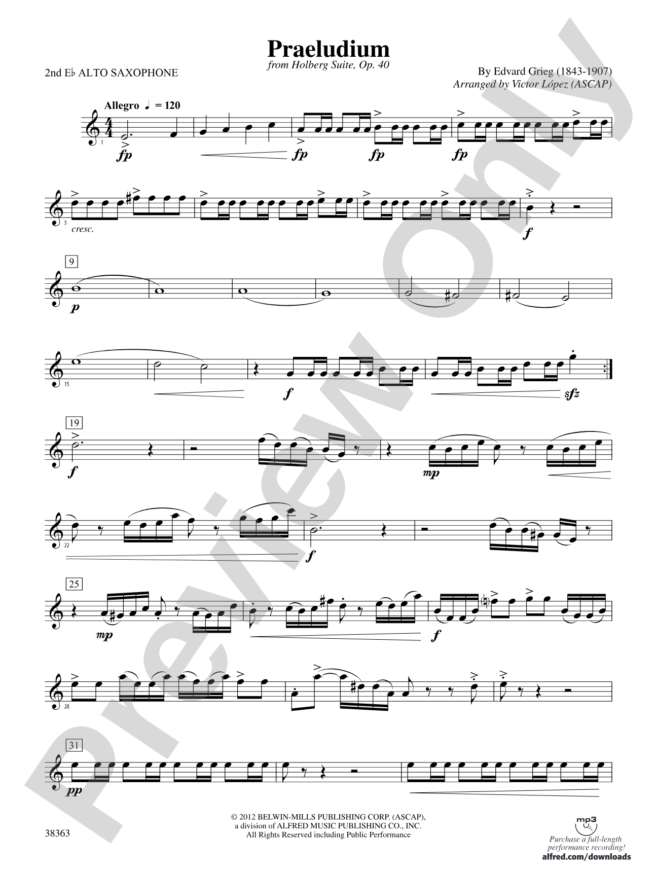 Praeludium: 2nd E-flat Alto Saxophone