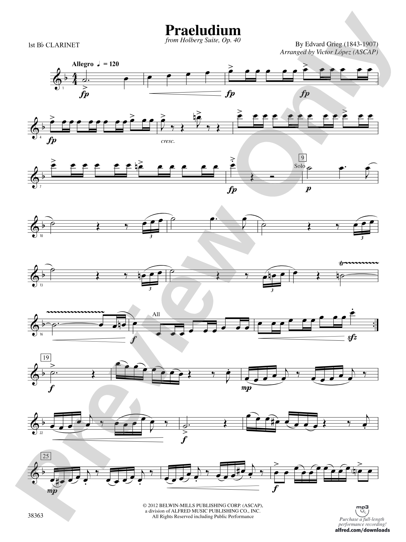 Praeludium: 1st B-flat Clarinet