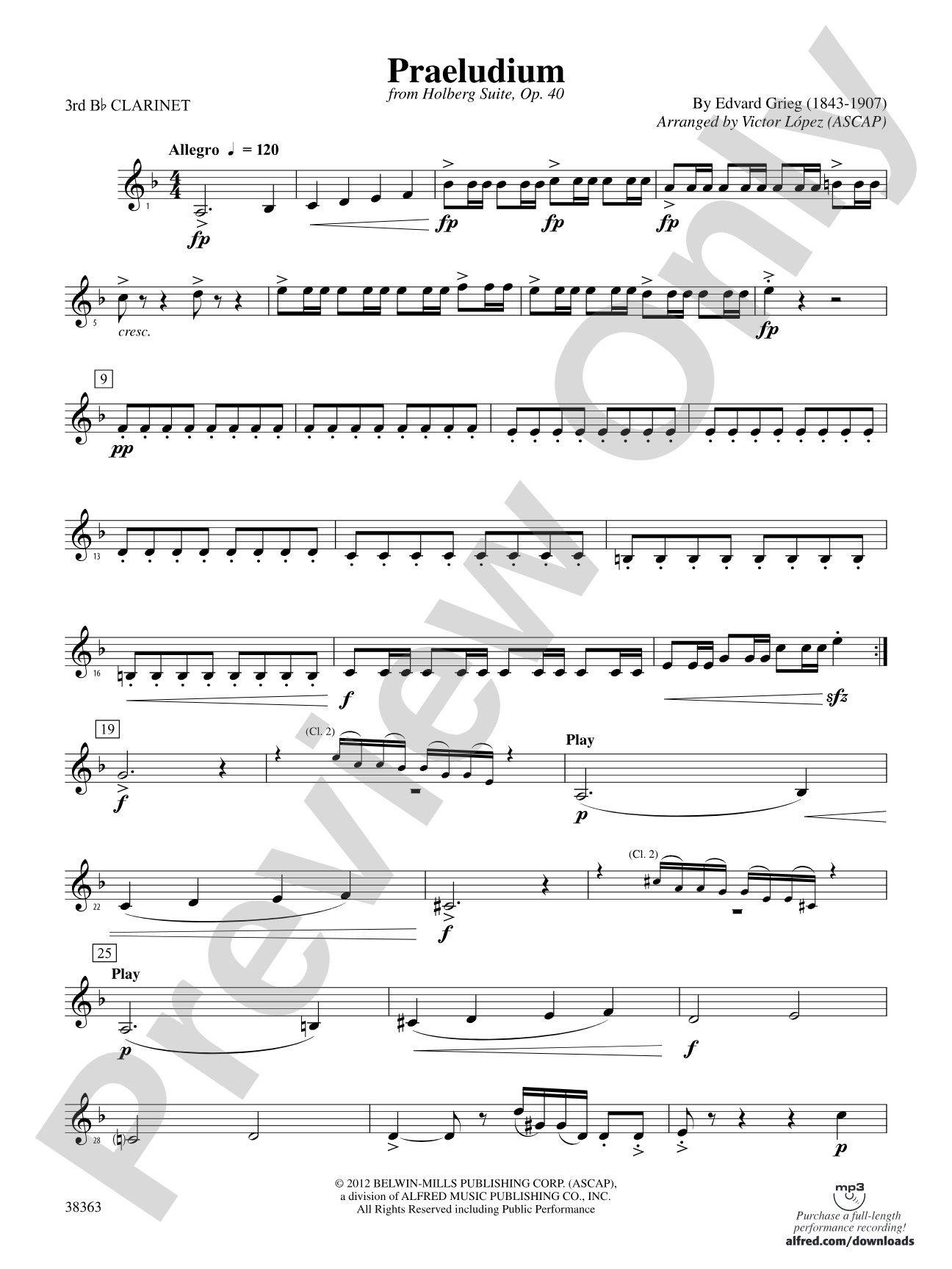 Praeludium: 3rd B-flat Clarinet