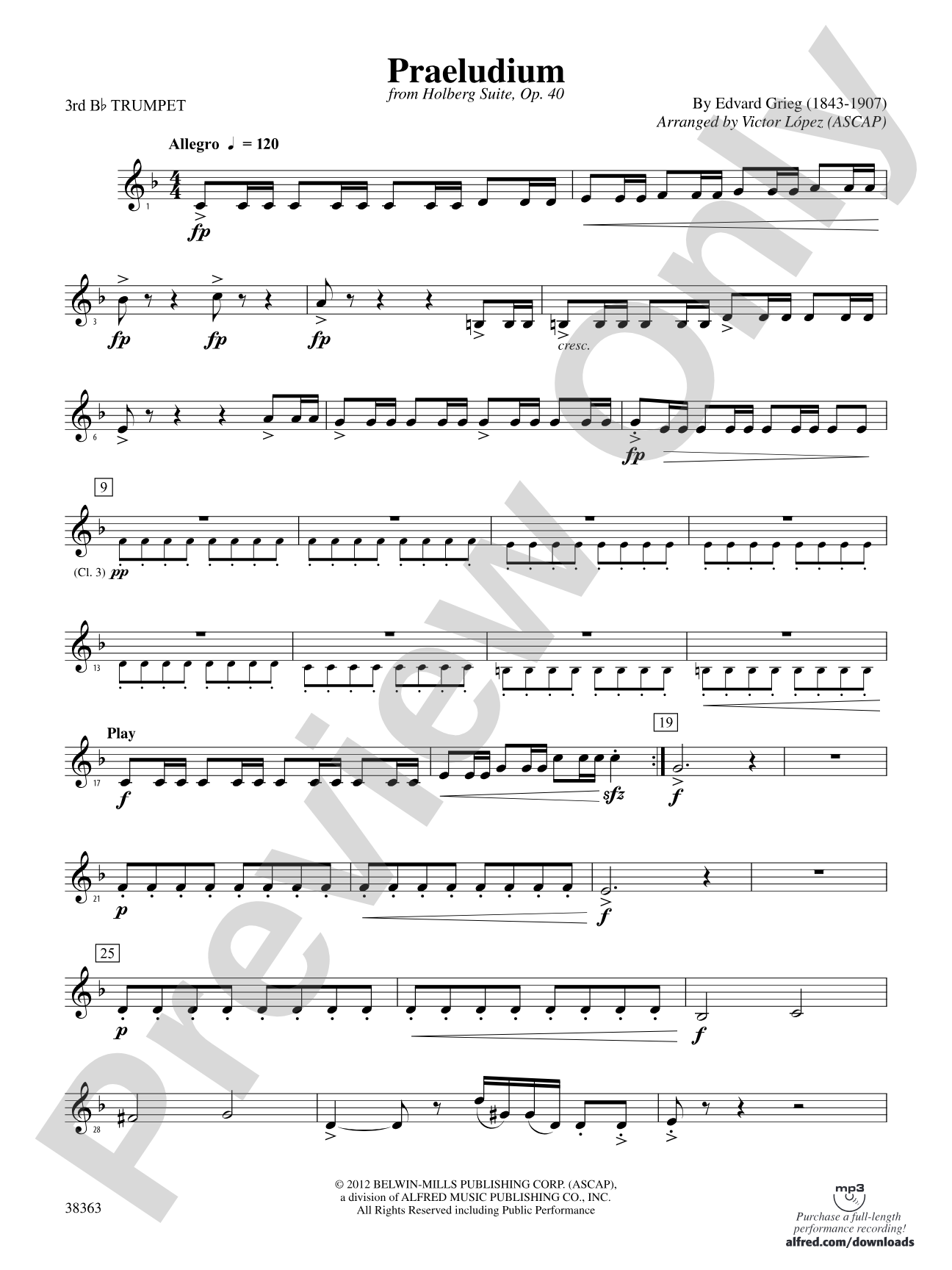 Praeludium: 3rd B-flat Trumpet
