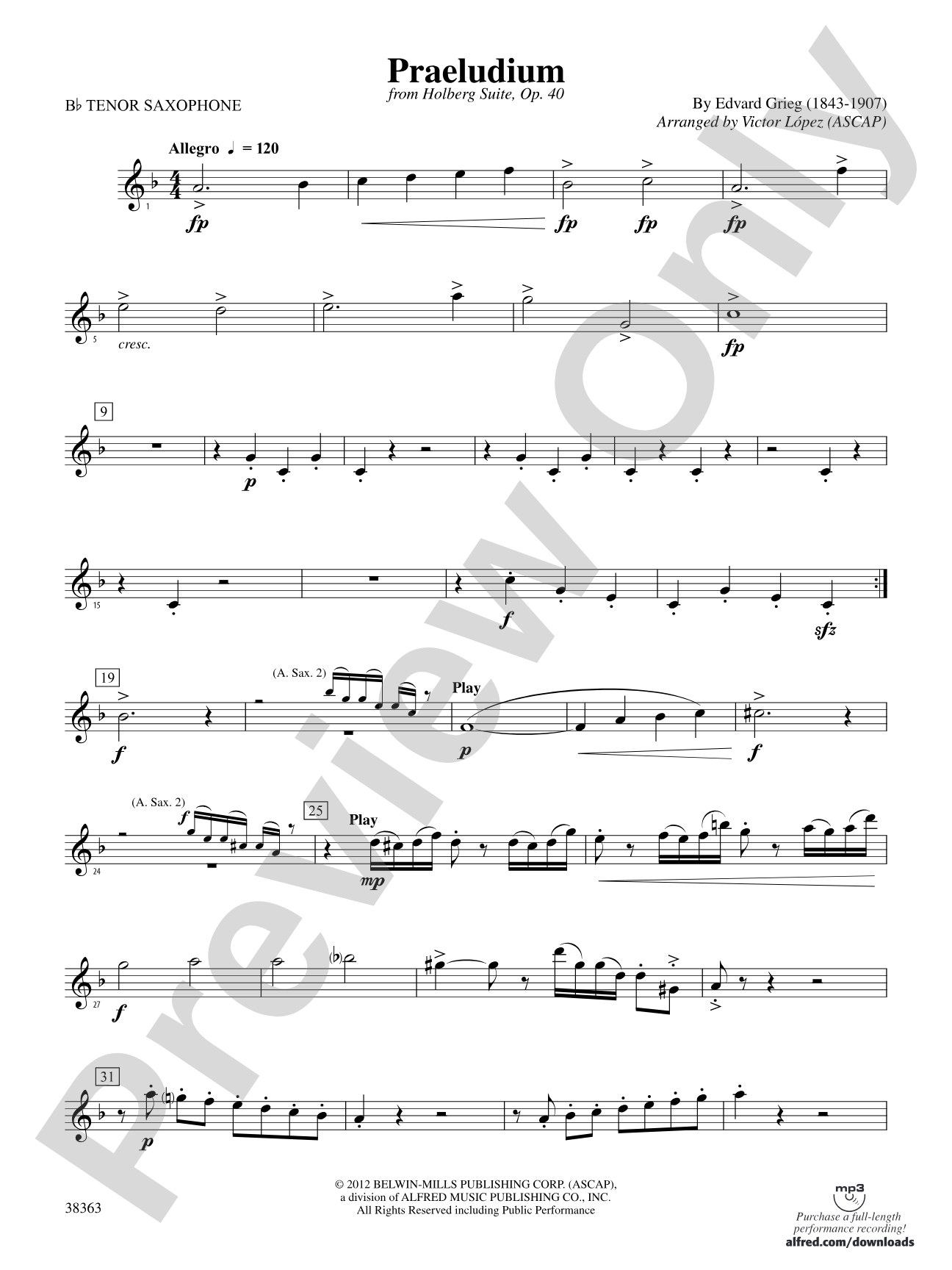 Praeludium: B-flat Tenor Saxophone