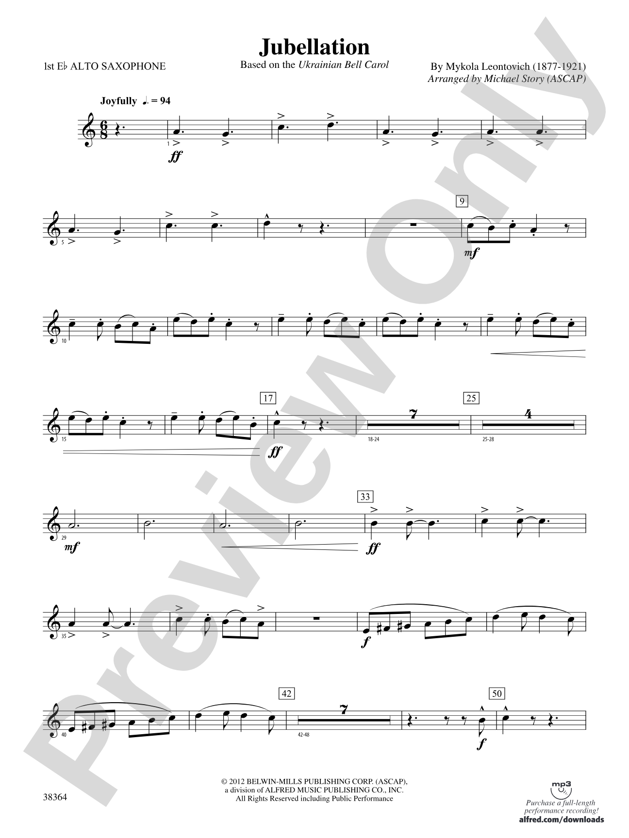 Jubellation: E-flat Alto Saxophone