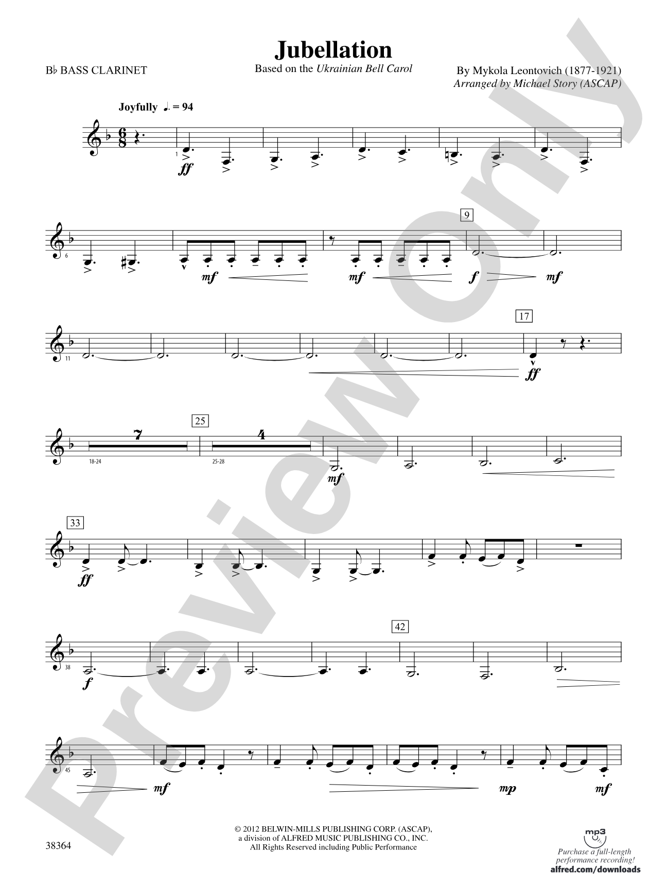 Jubellation: B-flat Bass Clarinet