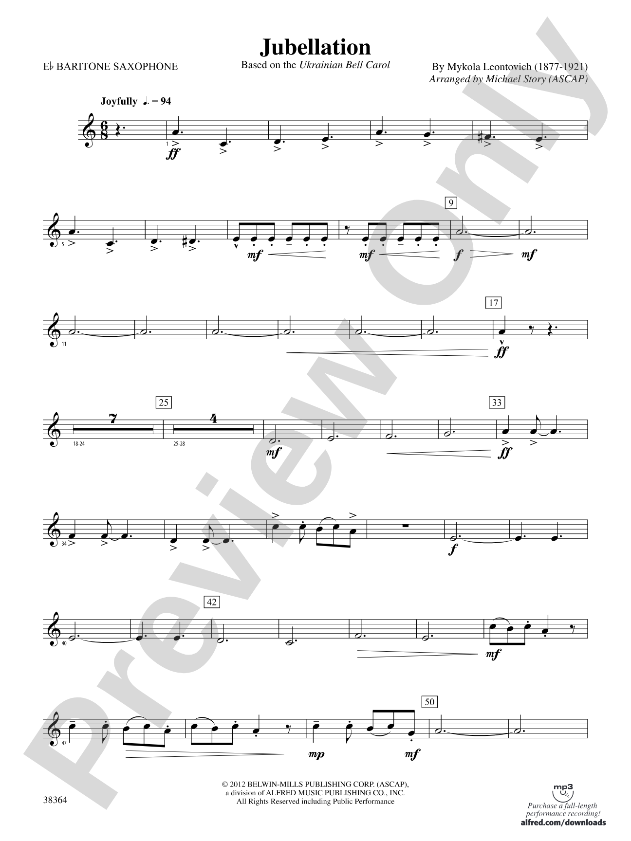 Jubellation: E-flat Baritone Saxophone