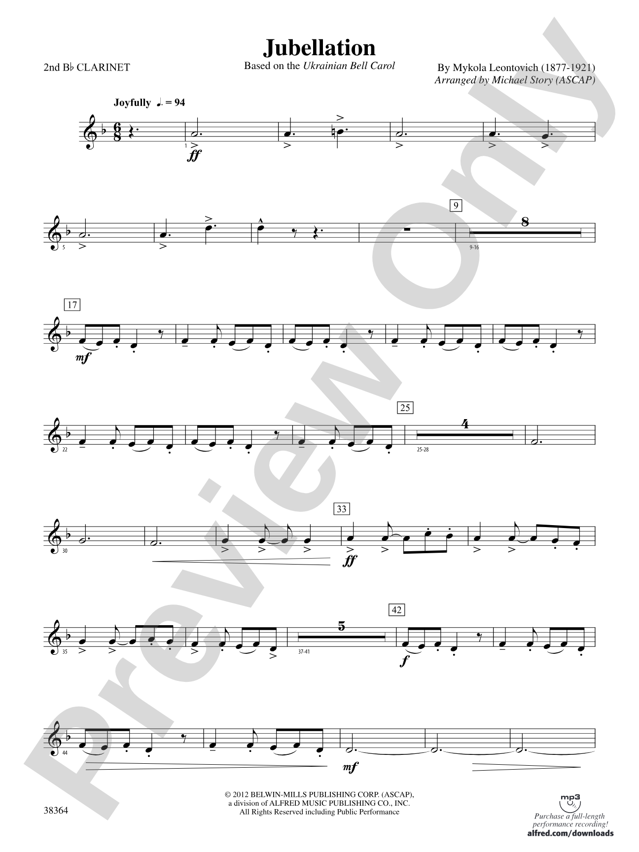 Jubellation: 2nd B-flat Clarinet