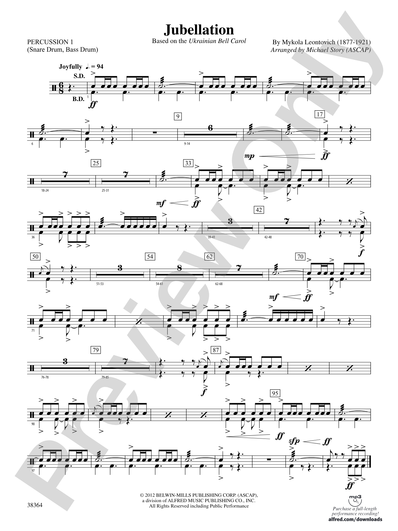 Jubellation: 1st Percussion
