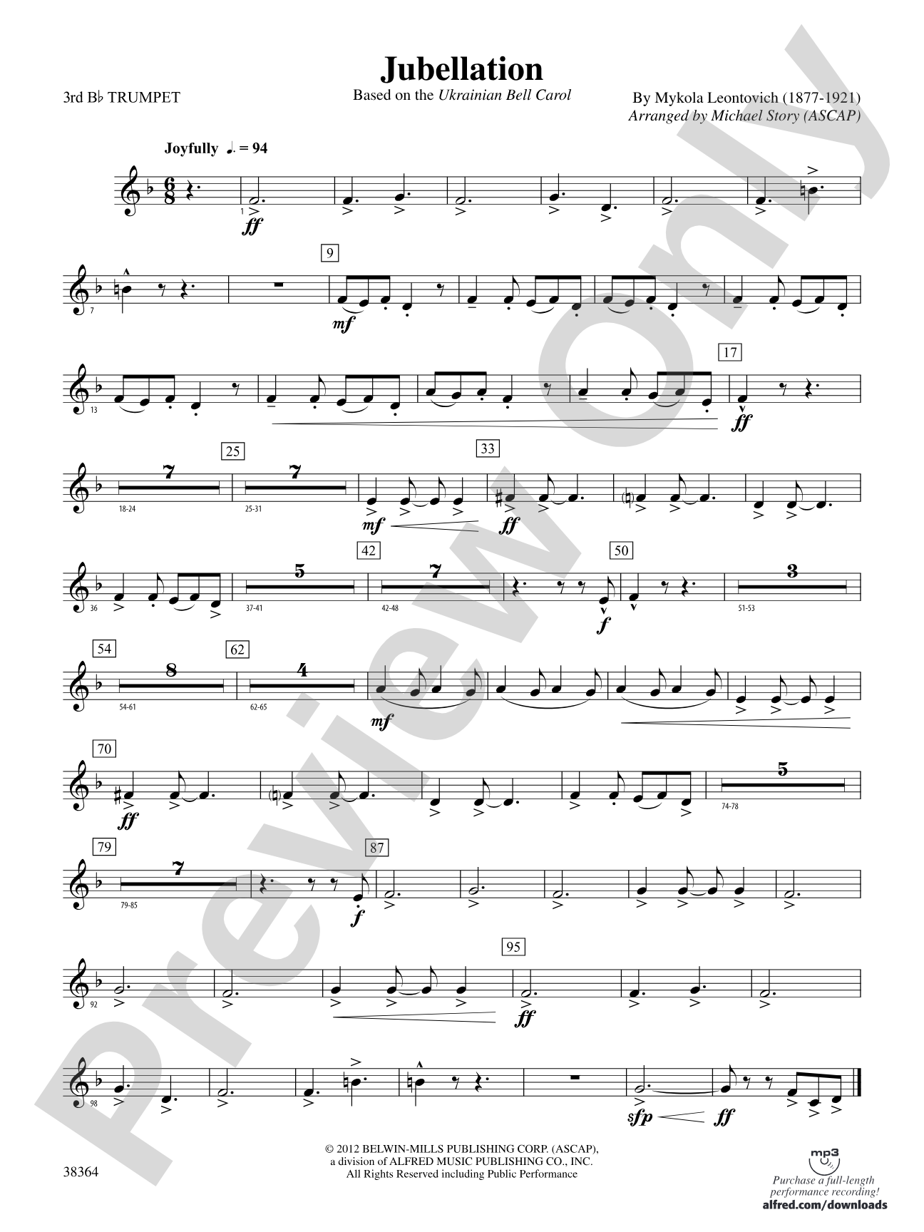 Jubellation: 3rd B-flat Trumpet