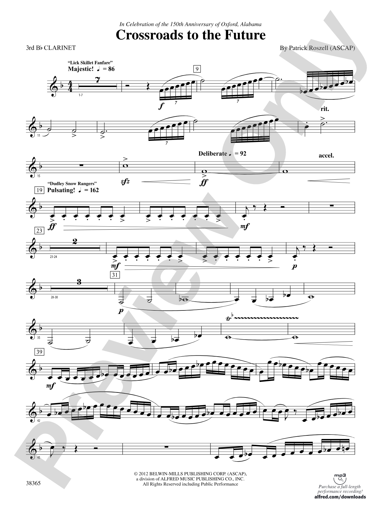 Crossroads to the Future: 3rd B-flat Clarinet