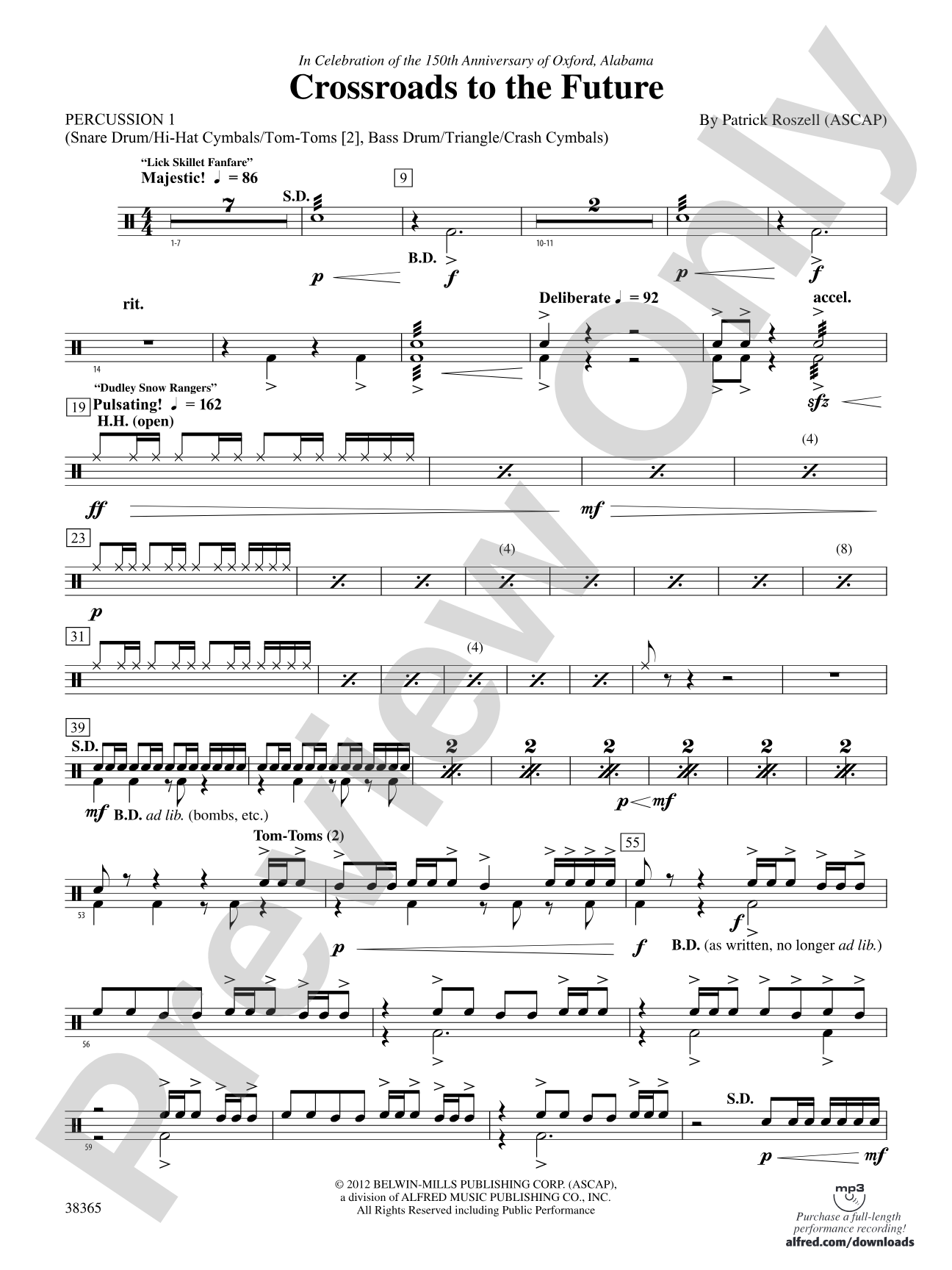 Crossroads to the Future: 1st Percussion