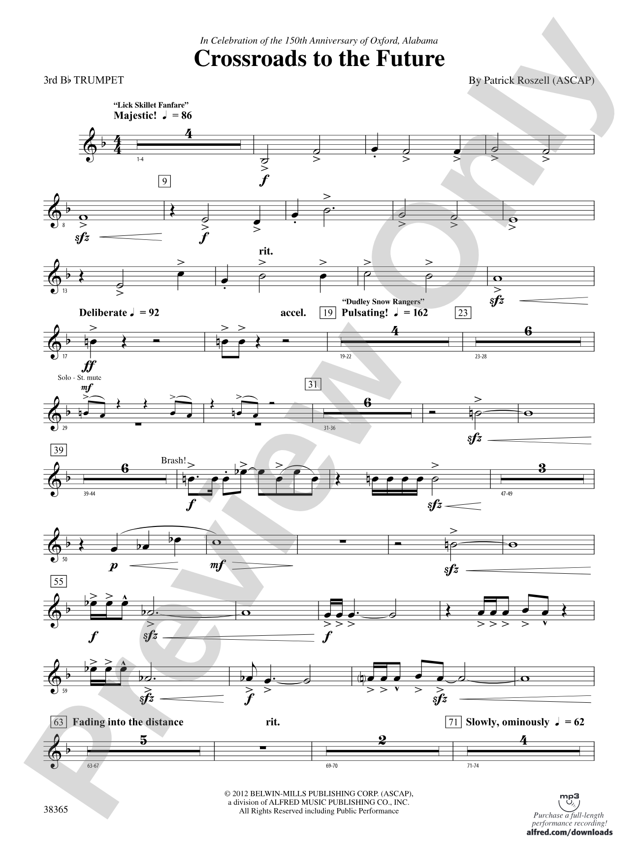 Crossroads to the Future: 3rd B-flat Trumpet