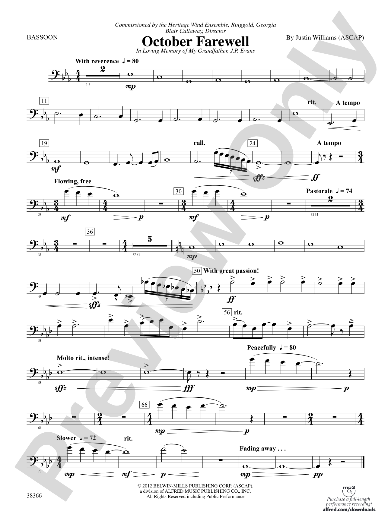 October Farewell: Bassoon