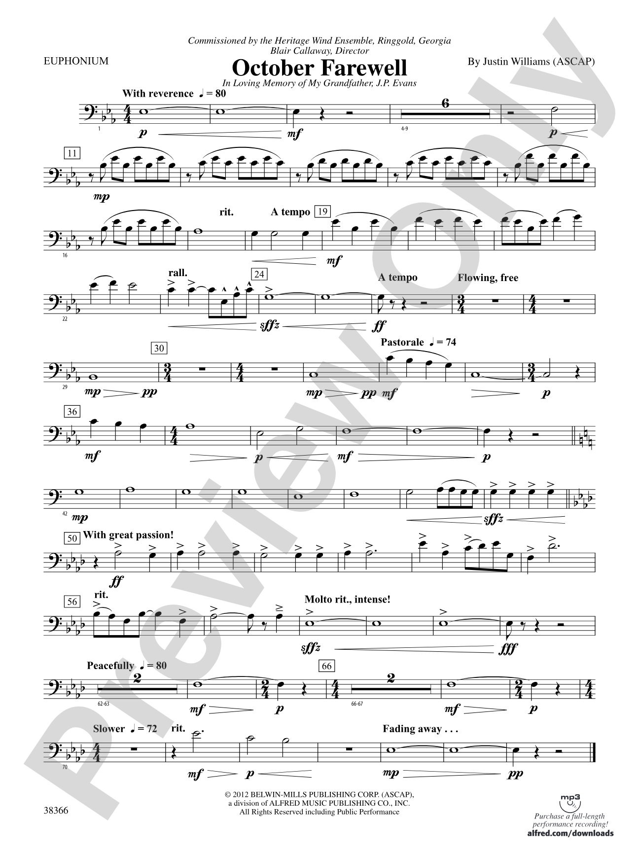 October Farewell: Baritone B.C.
