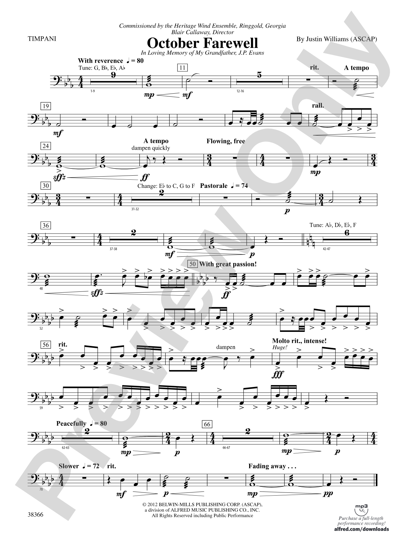 October Farewell: Timpani