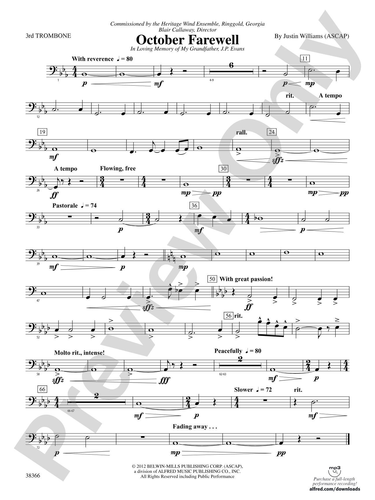 October Farewell: 3rd Trombone