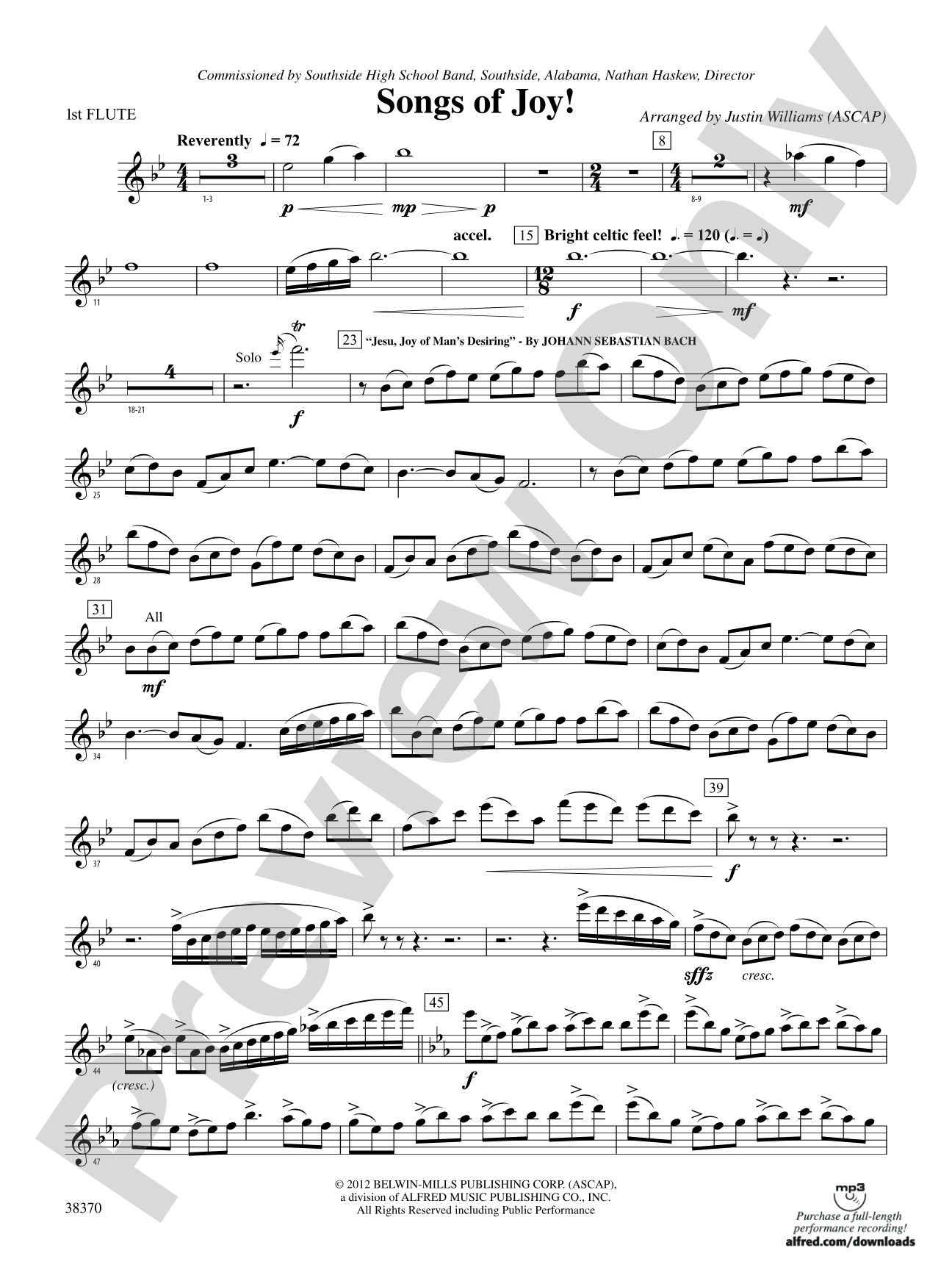Songs of Joy!: Flute