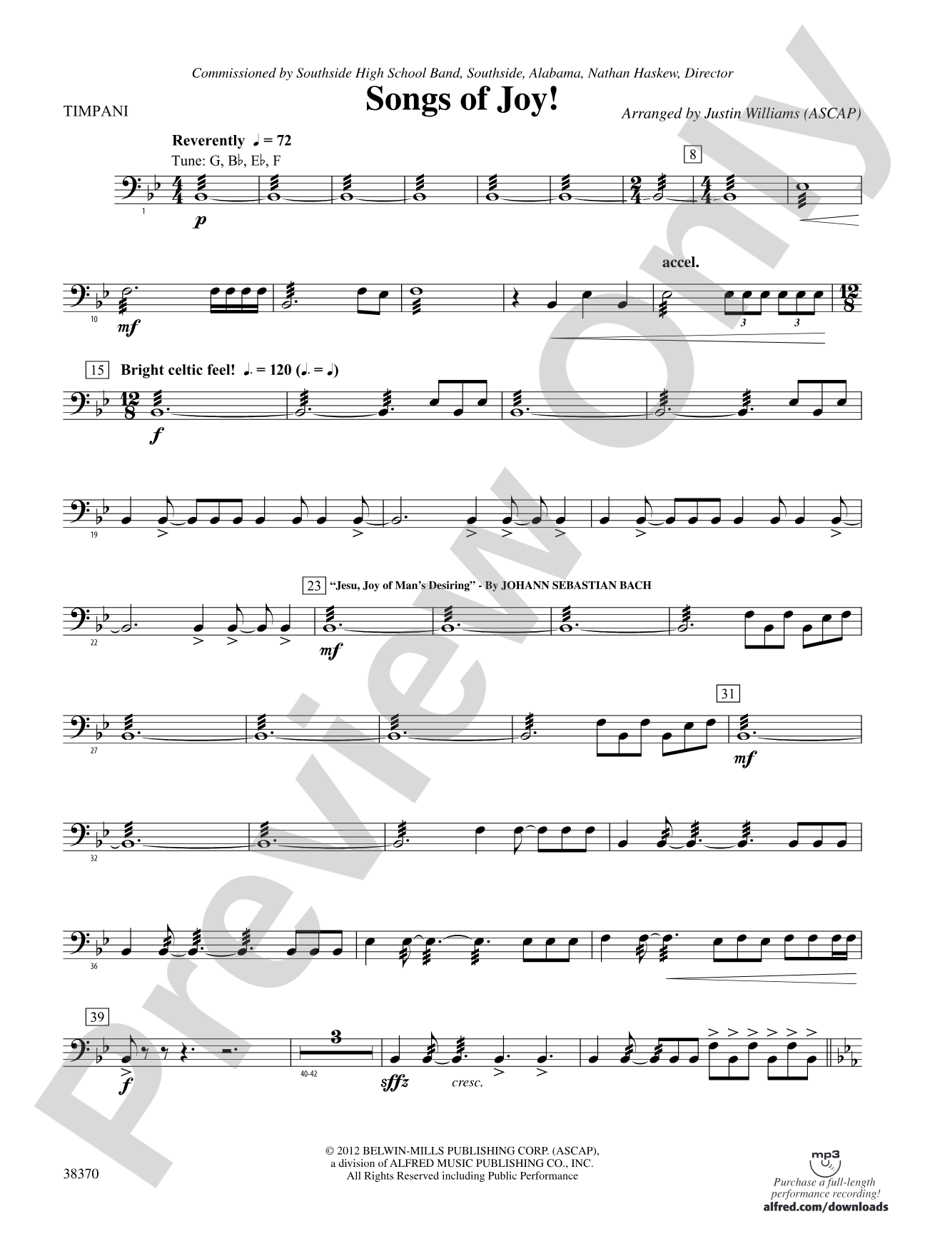 Songs of Joy!: Timpani