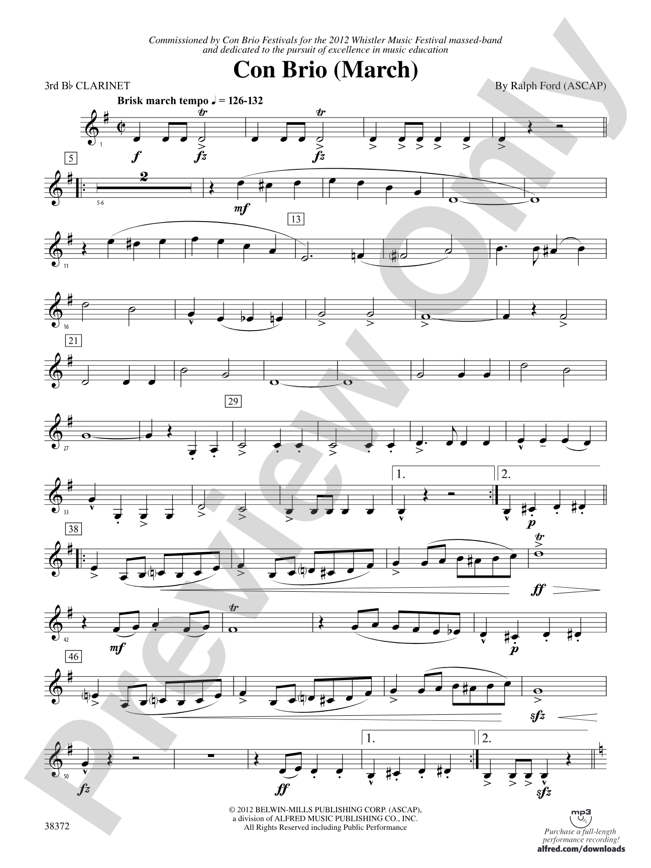 Con Brio: 3rd B-flat Clarinet