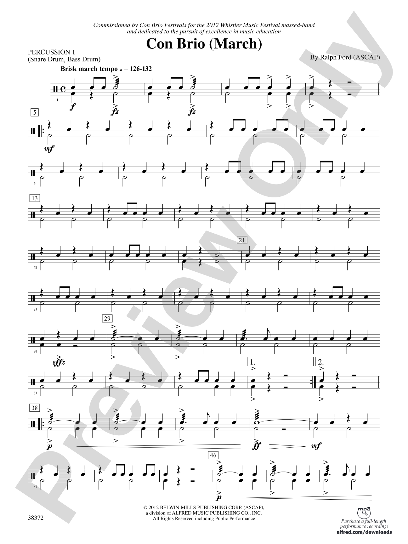Con Brio: 1st Percussion