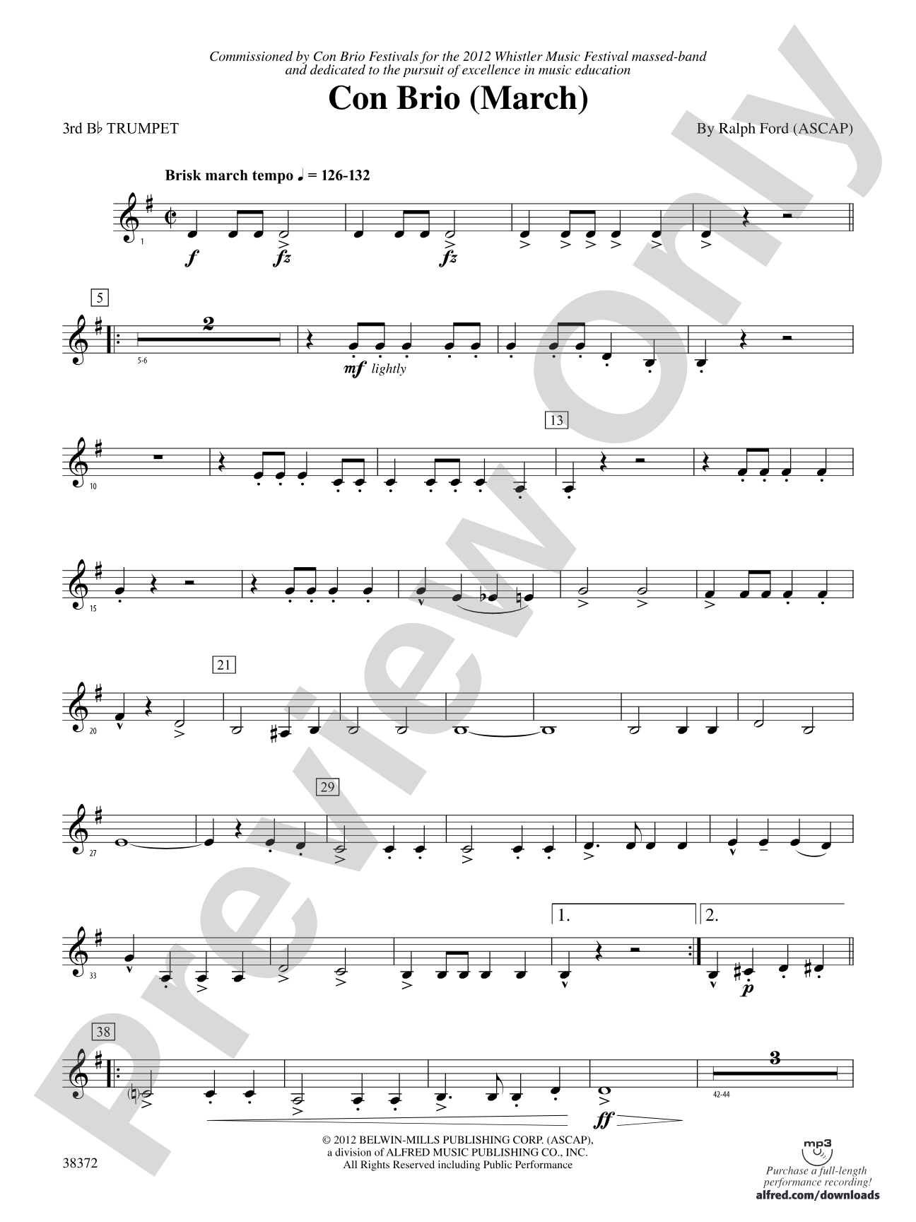 Con Brio: 3rd B-flat Trumpet