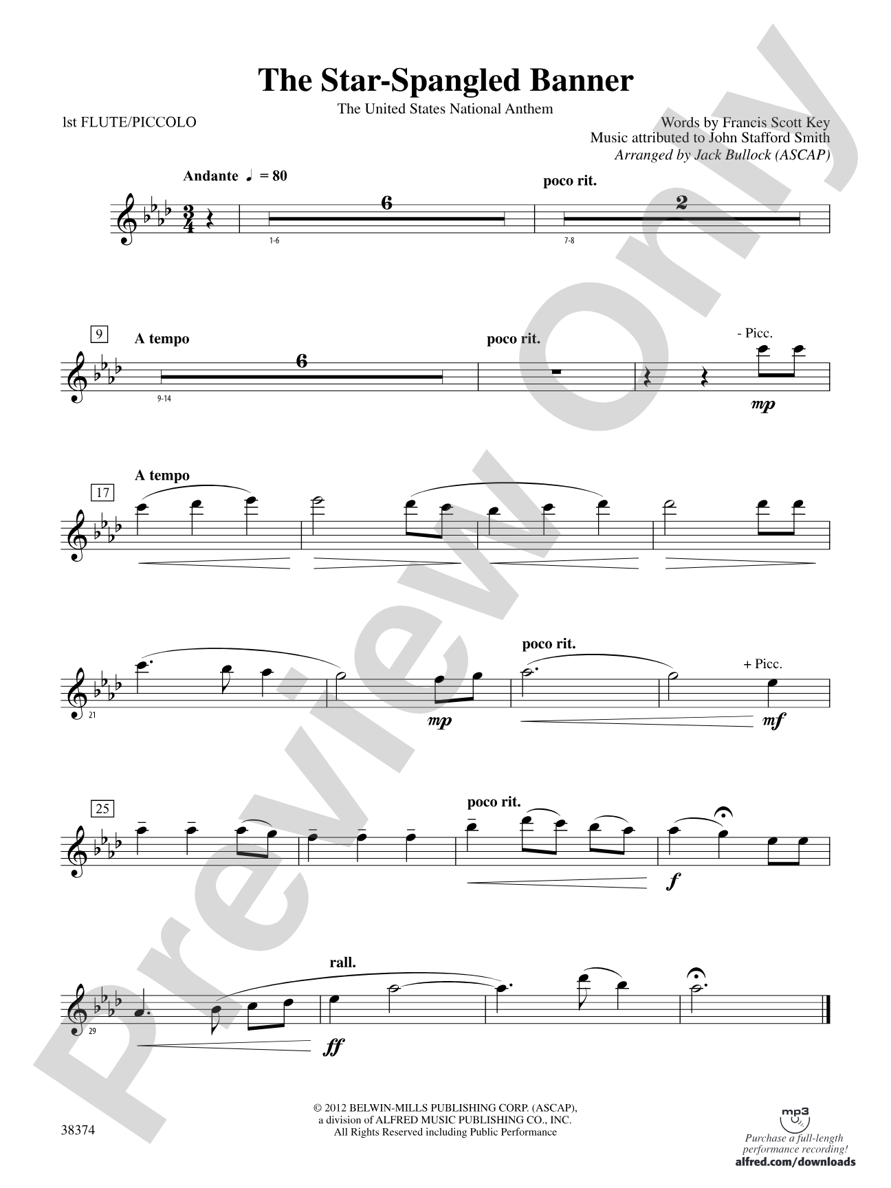 The Star-Spangled Banner: Flute
