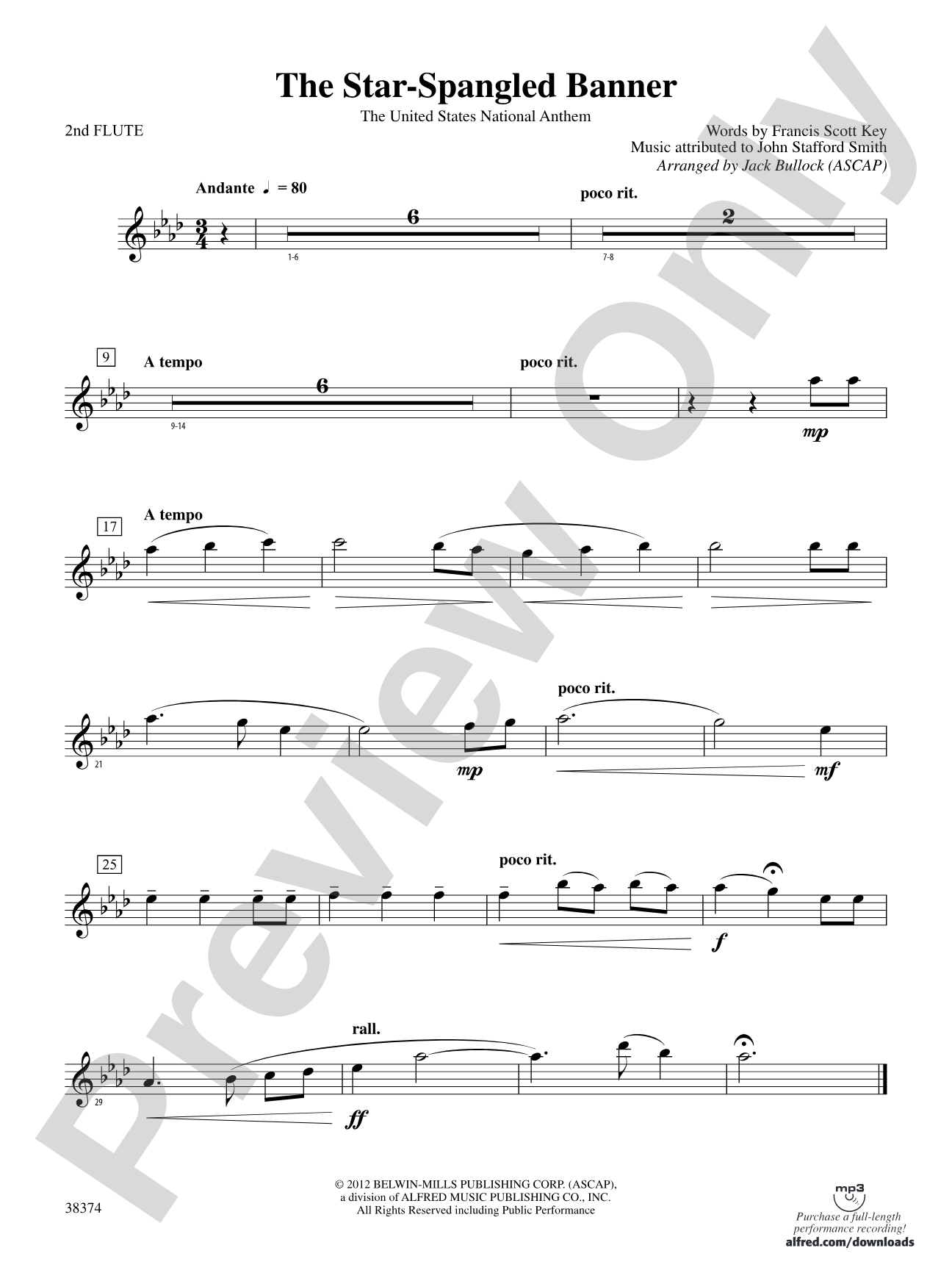 The Star-Spangled Banner: 2nd Flute
