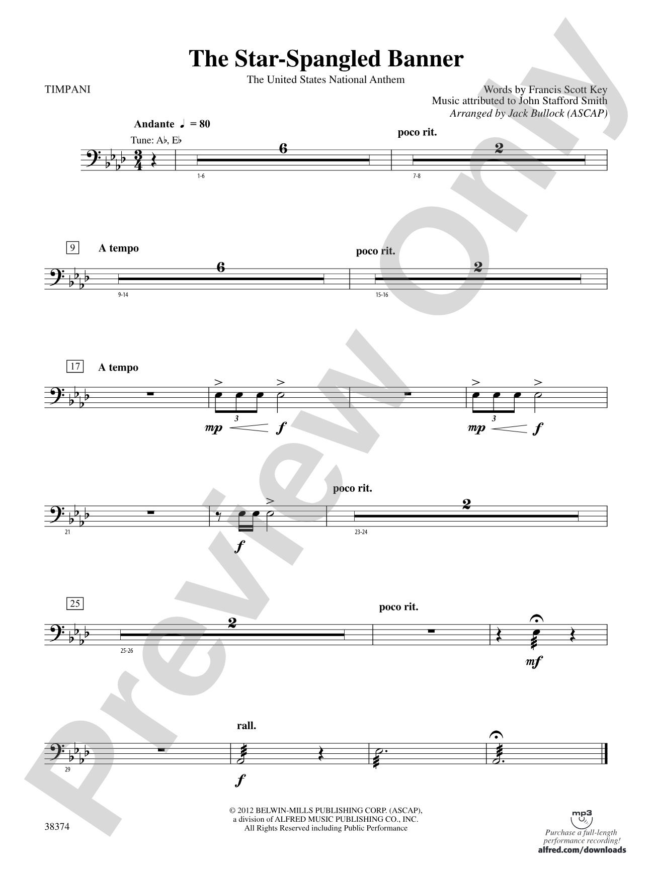 The Star-Spangled Banner: Timpani