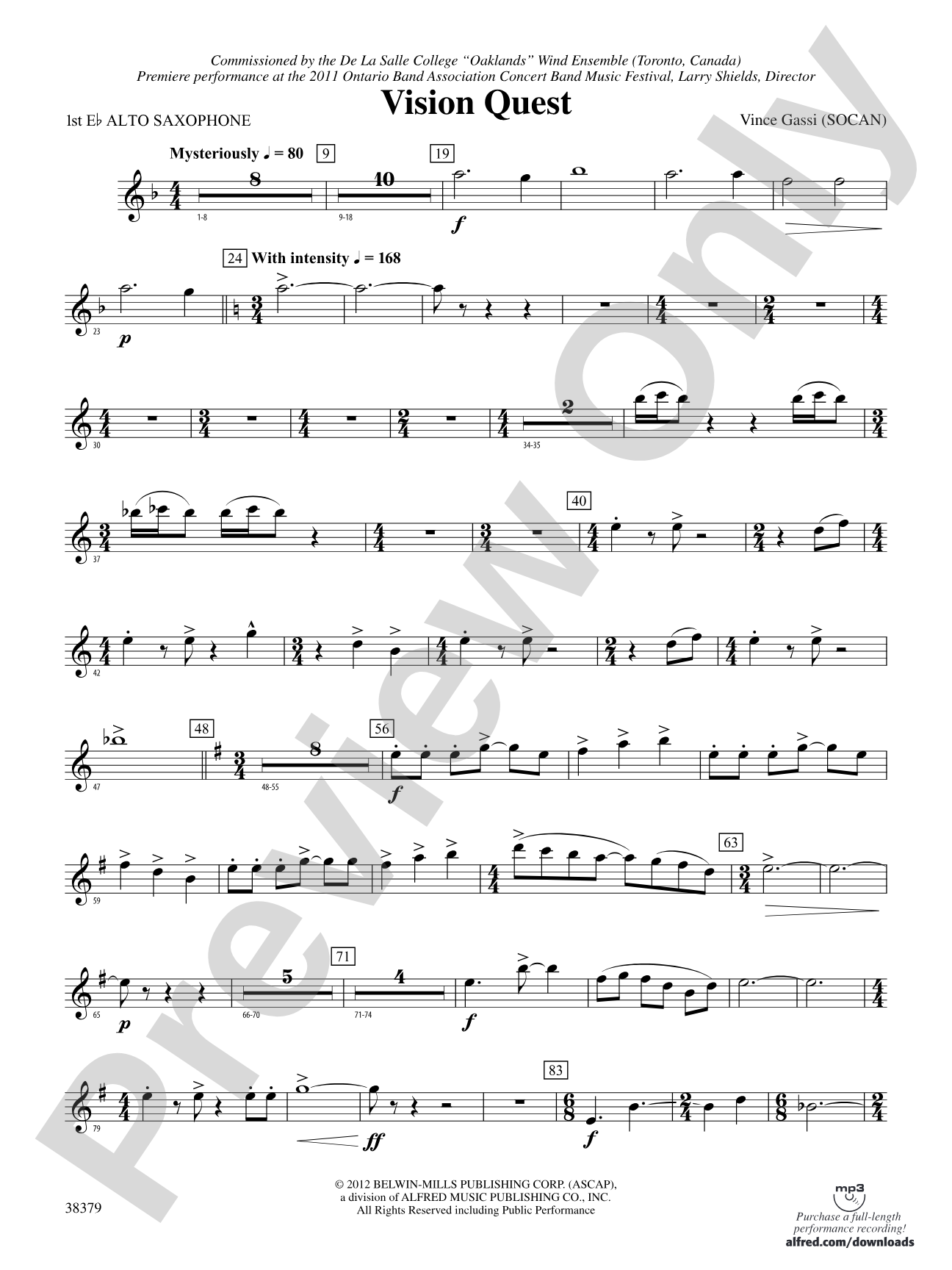Vision Quest: E-flat Alto Saxophone