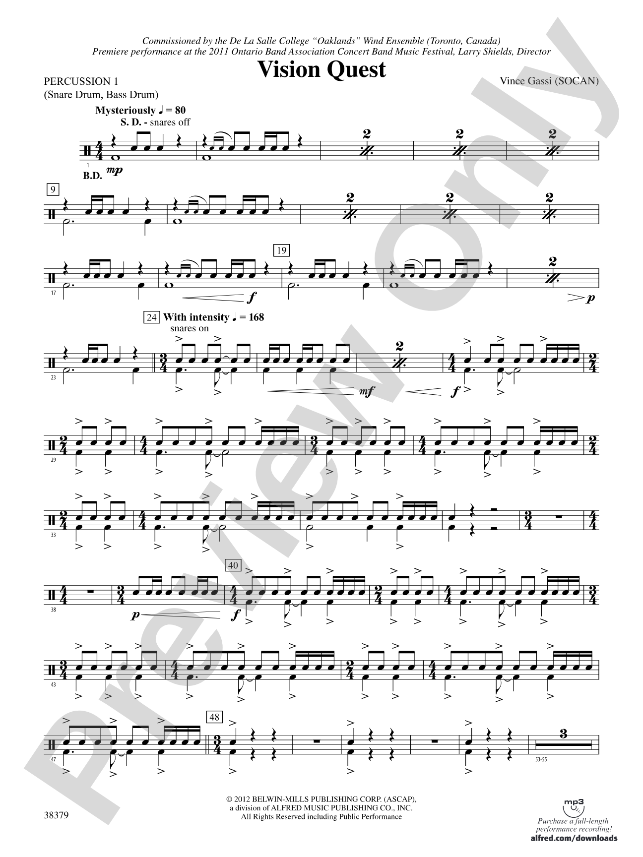 Vision Quest: 1st Percussion