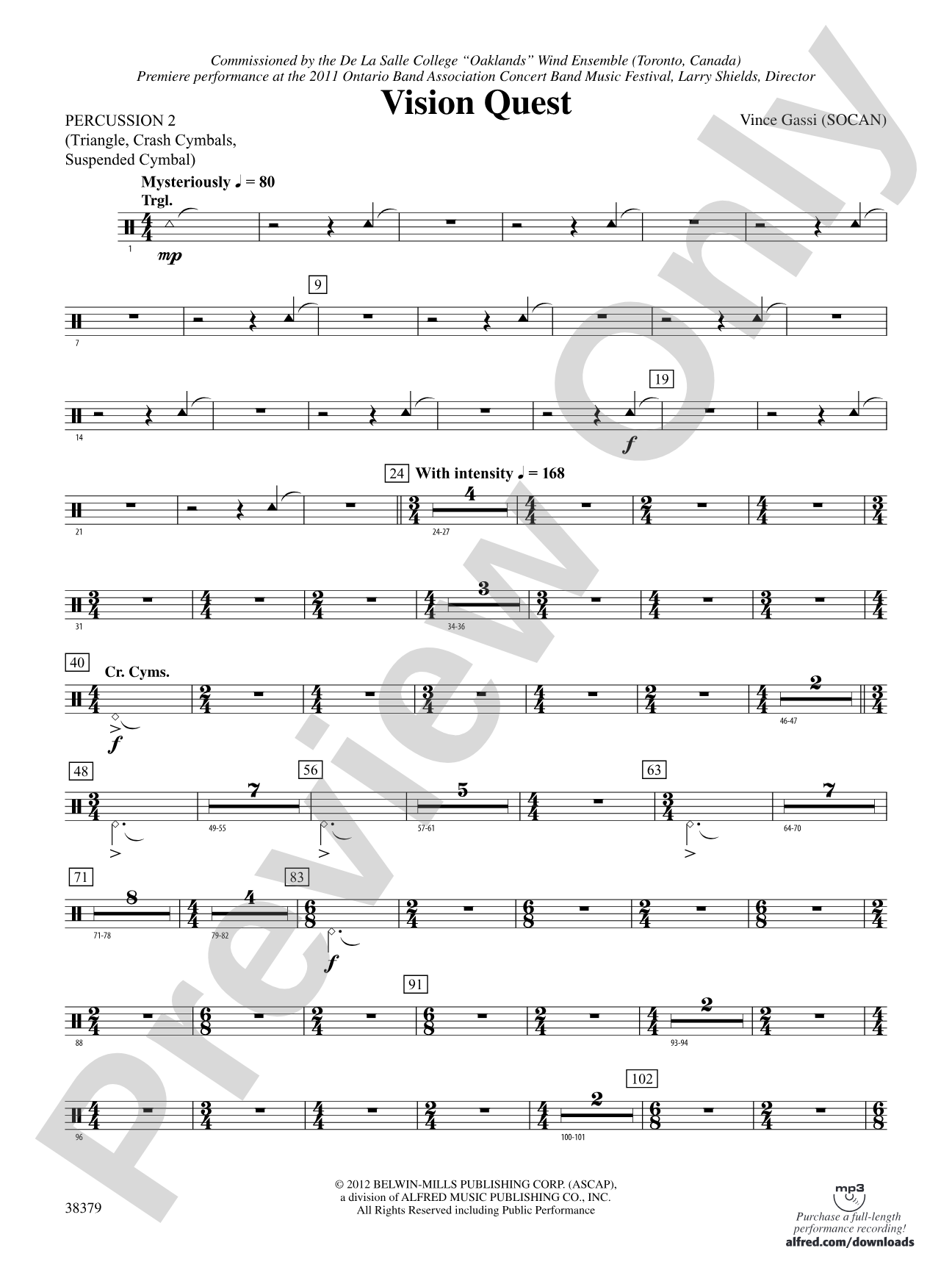 Vision Quest: 2nd Percussion