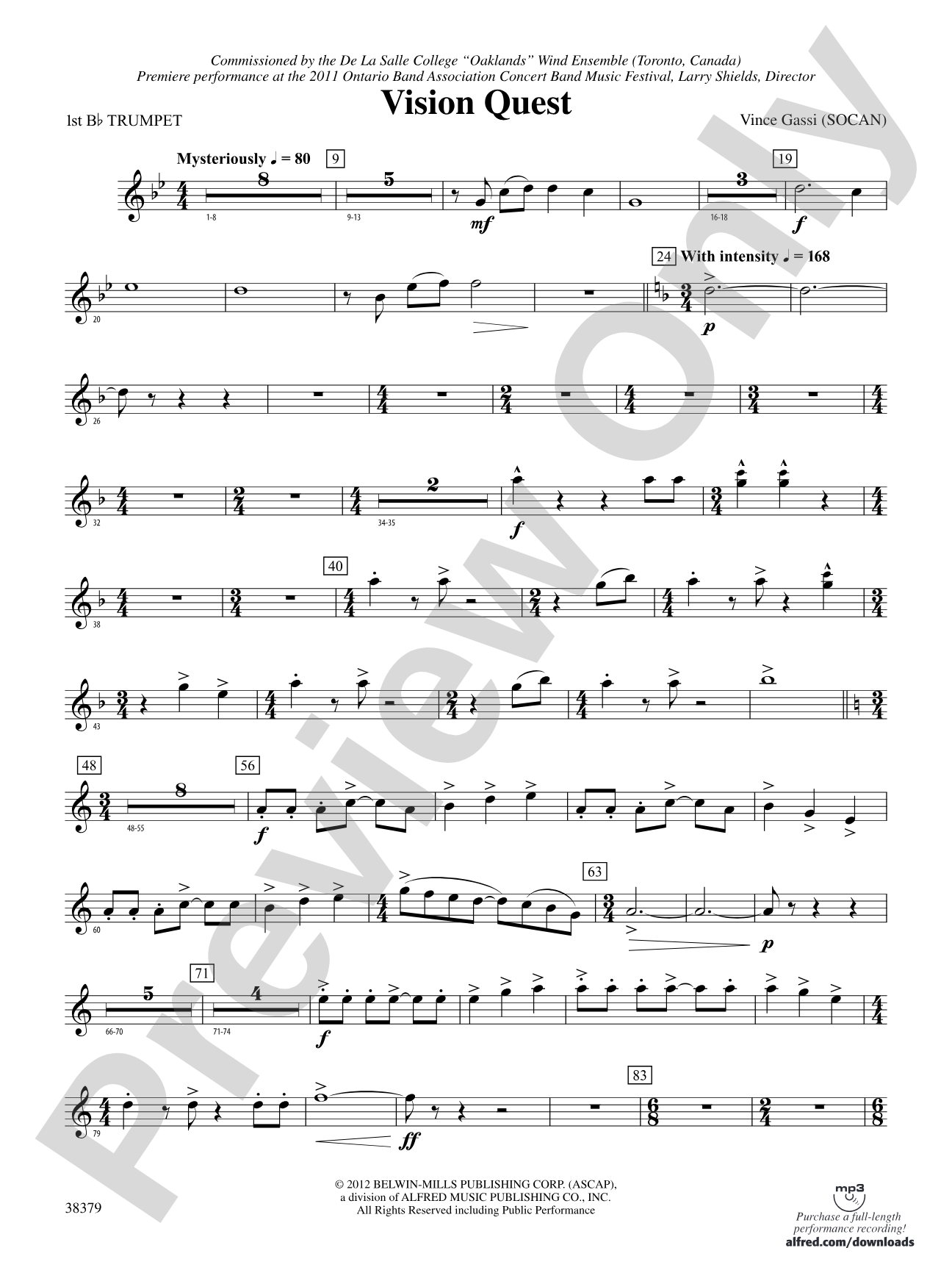 Vision Quest: 1st B-flat Trumpet