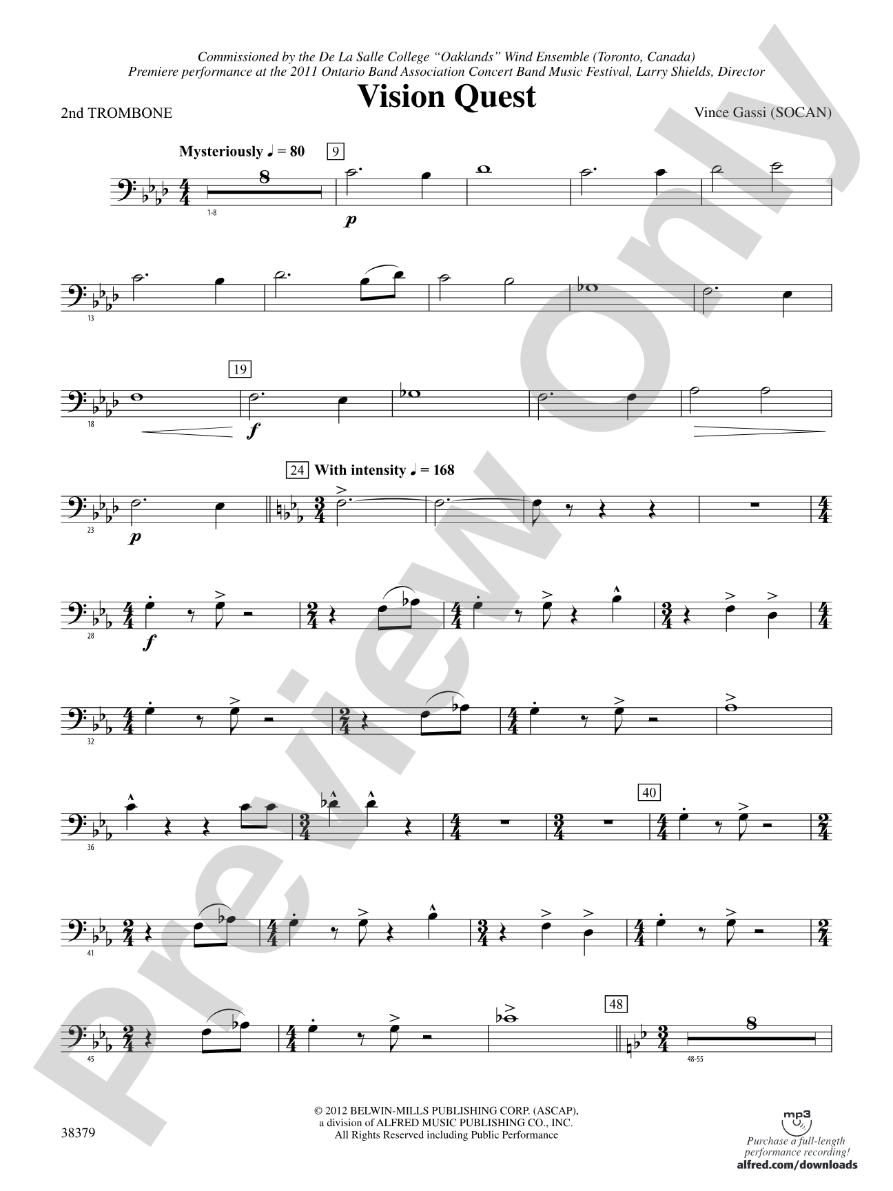 Vision Quest: 2nd Trombone