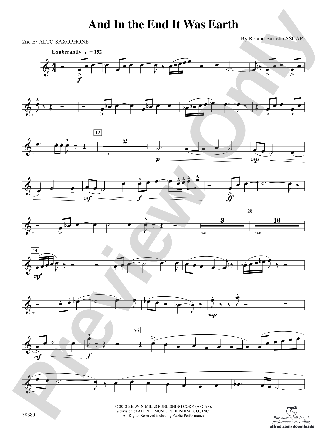 And in the End It Was Earth: 2nd E-flat Alto Saxophone