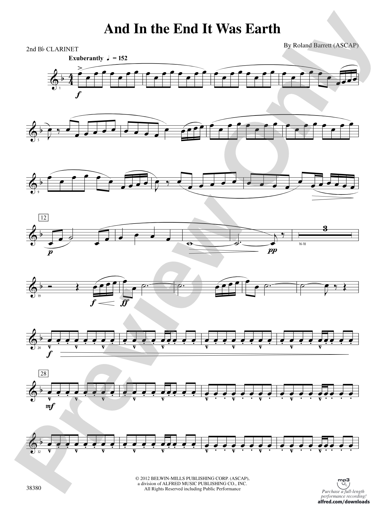 And in the End It Was Earth: 2nd B-flat Clarinet