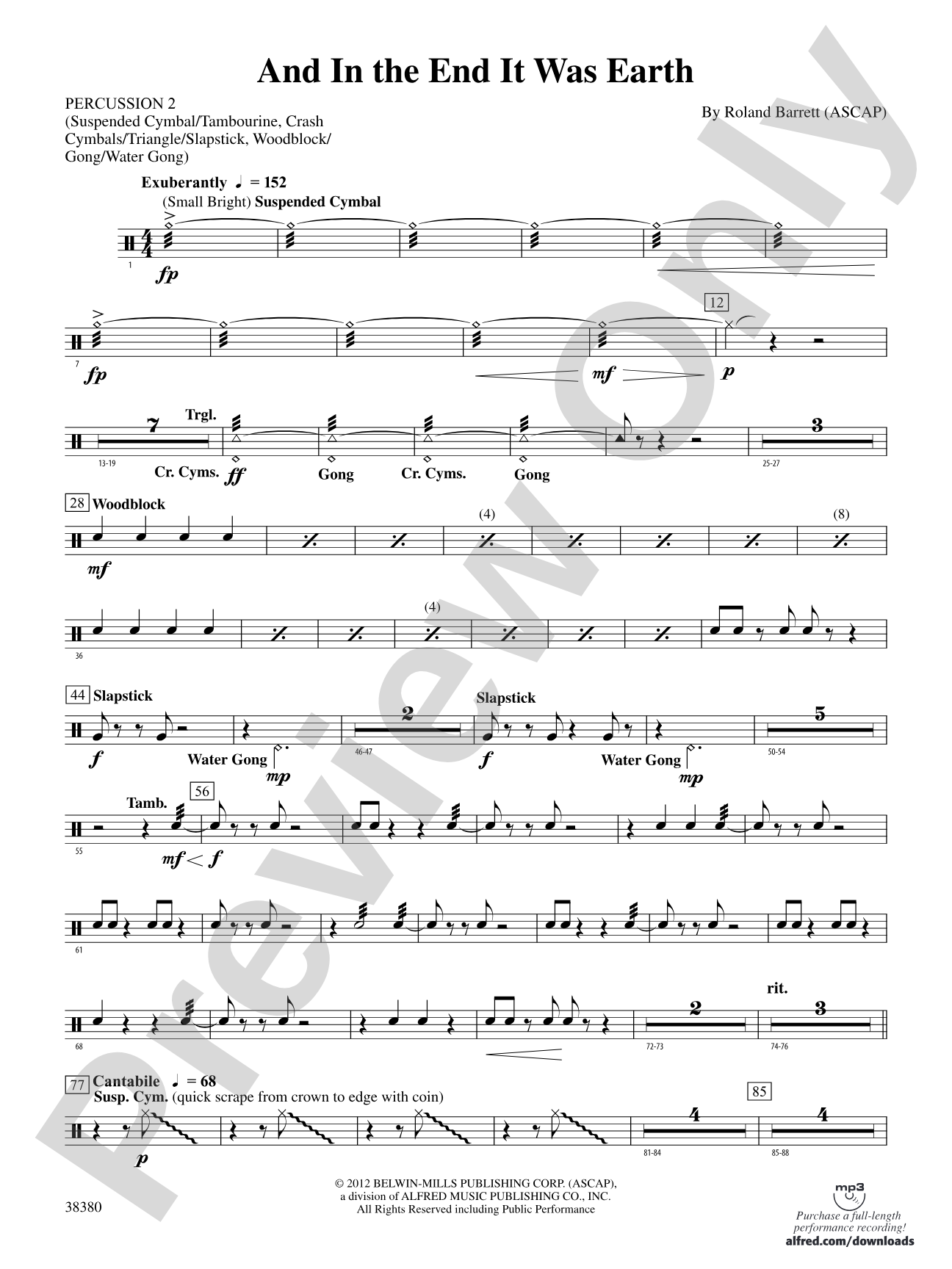 And in the End It Was Earth: 2nd Percussion