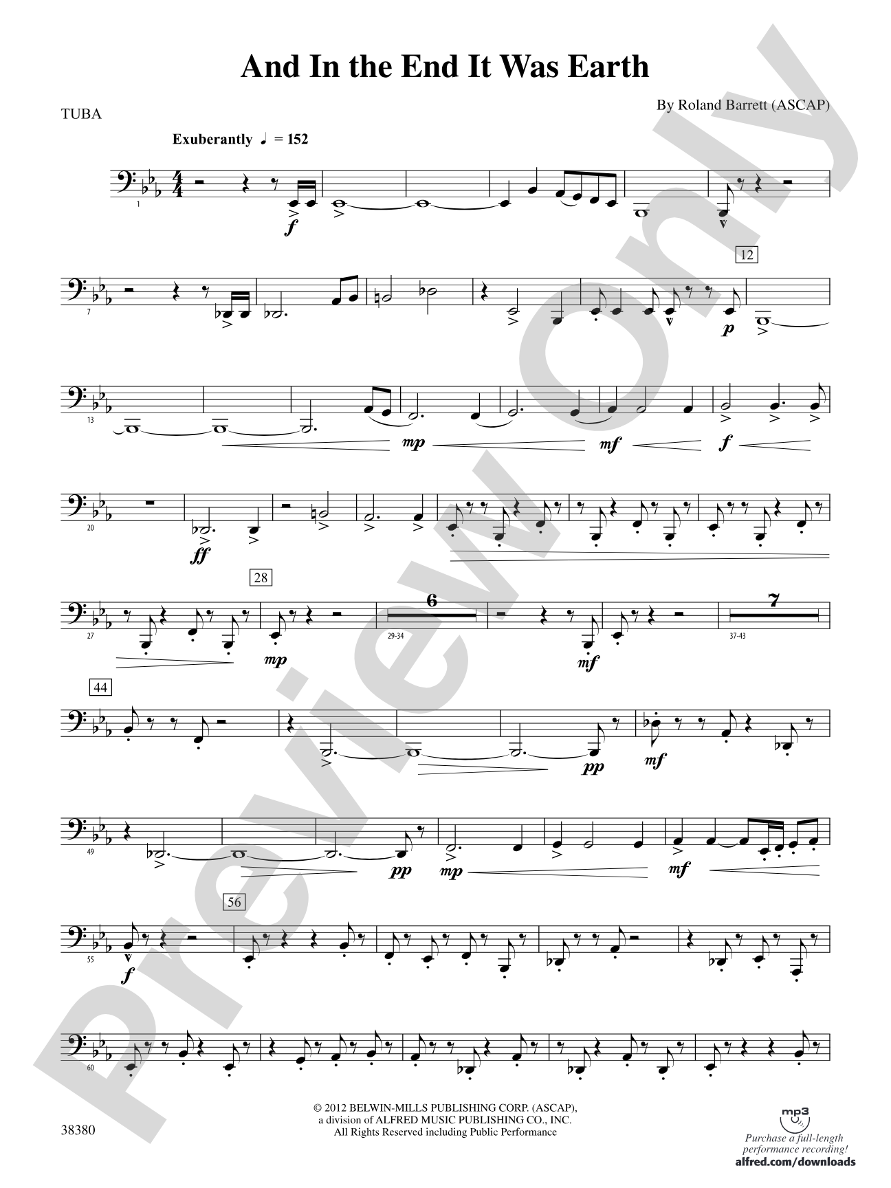 And in the End It Was Earth: Tuba